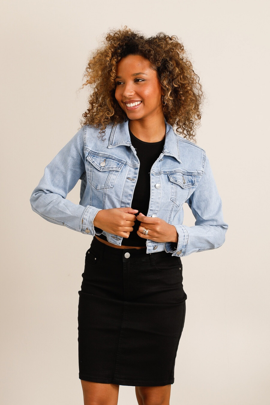 Mayorista G-Smack - Gran chaqueta azul corta azul
