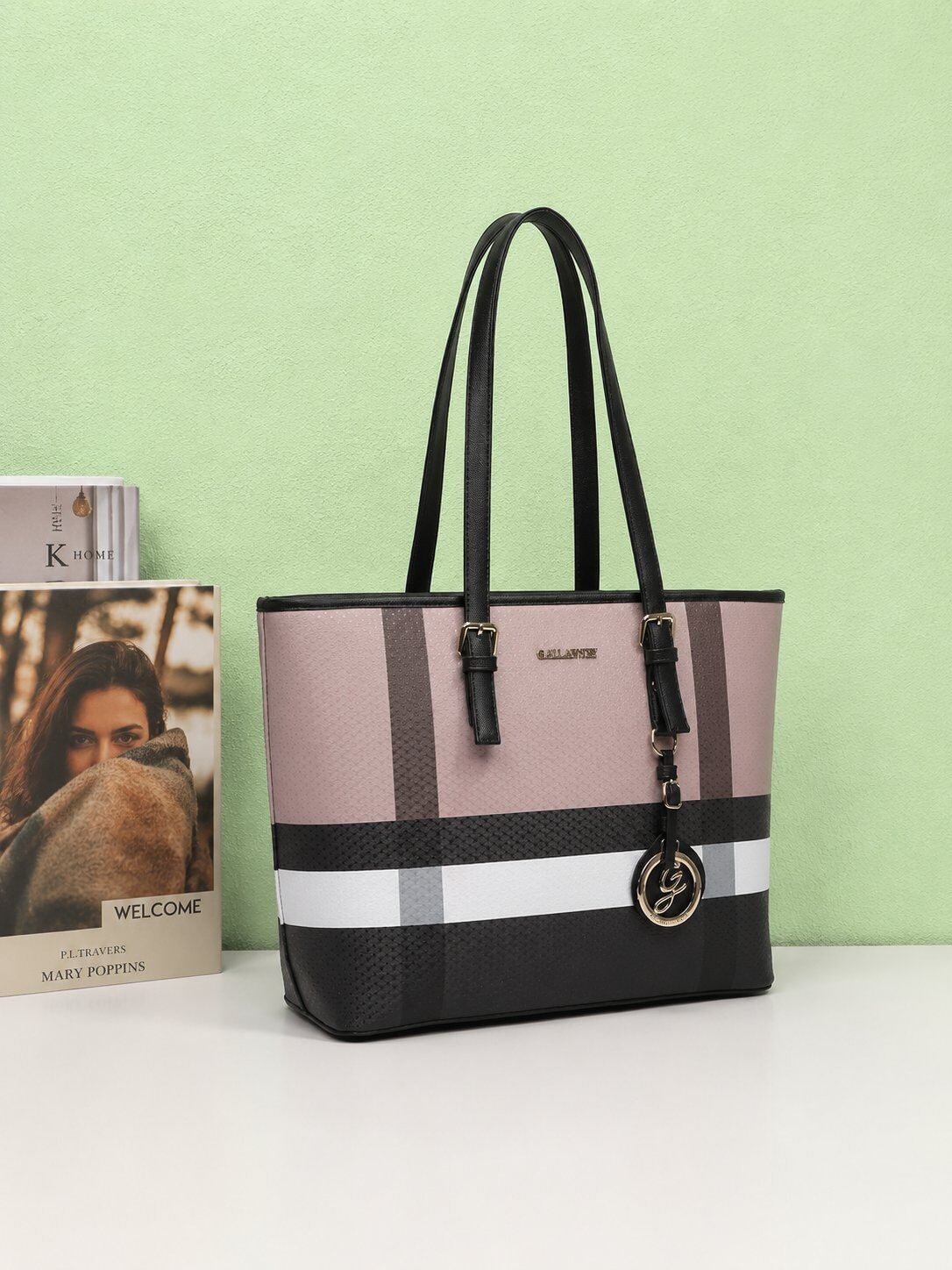 Wholesaler Gallantry Paris - Gallantry graphic print tote bag with stripes