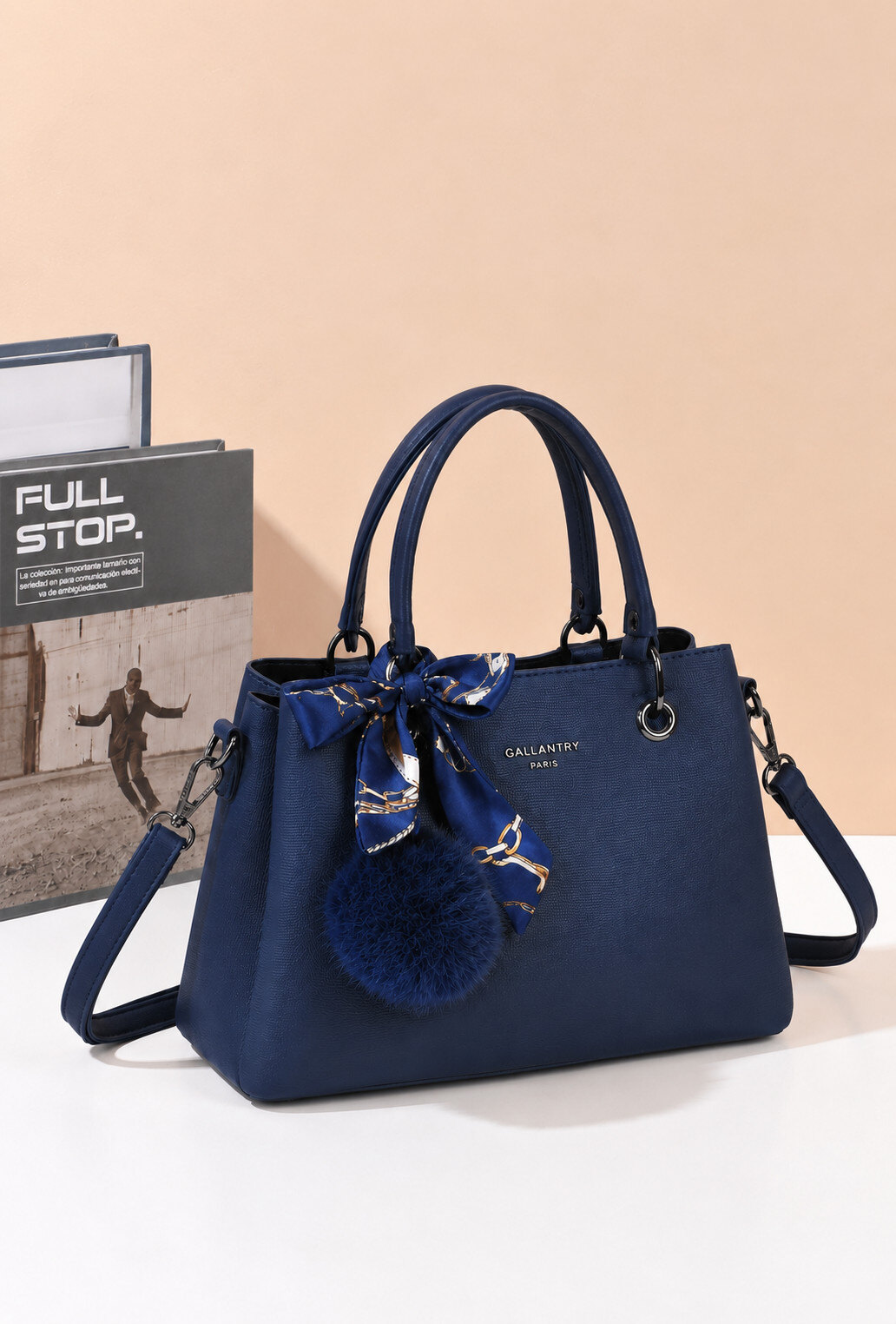 Wholesaler Gallantry Paris - Gallantry pompom handbag with shoulder strap