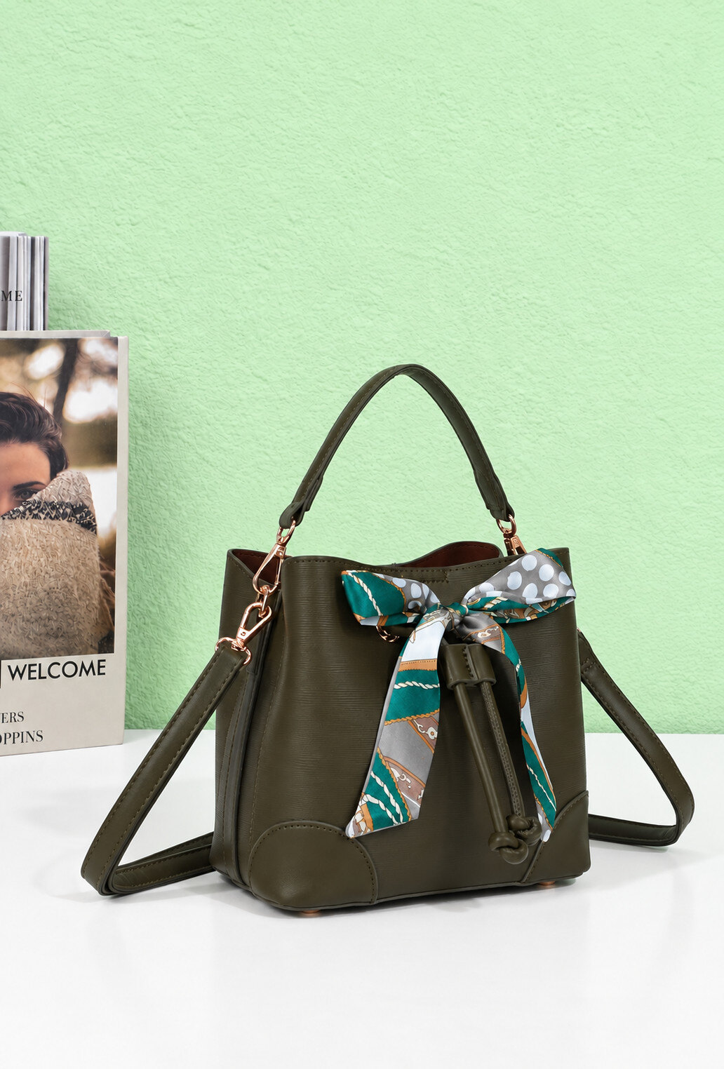 Wholesaler Gallantry Paris - Gallantry Handbag with Tied Scarf
