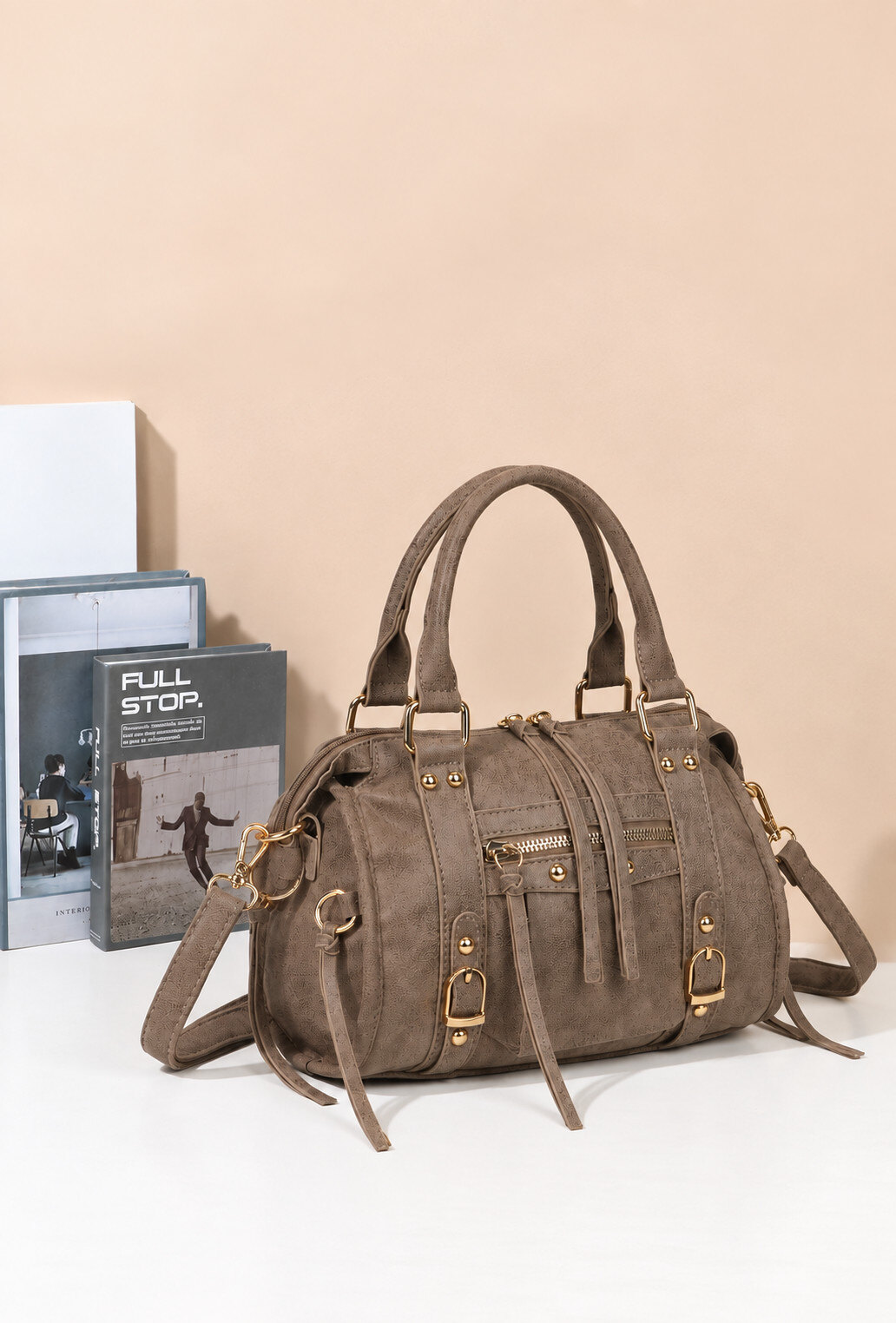 Wholesaler Gallantry Paris - Gallantry Studded Patent Leather Handbag