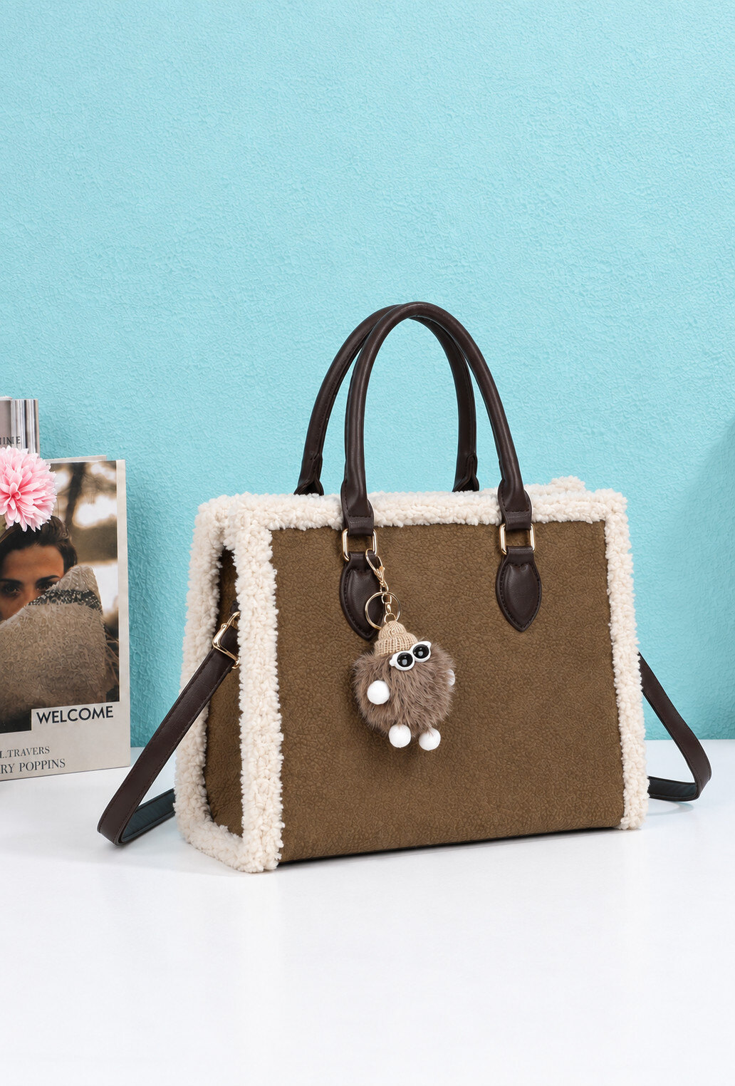 Wholesaler Gallantry Paris - Gallantry Handbag with Furry Trim