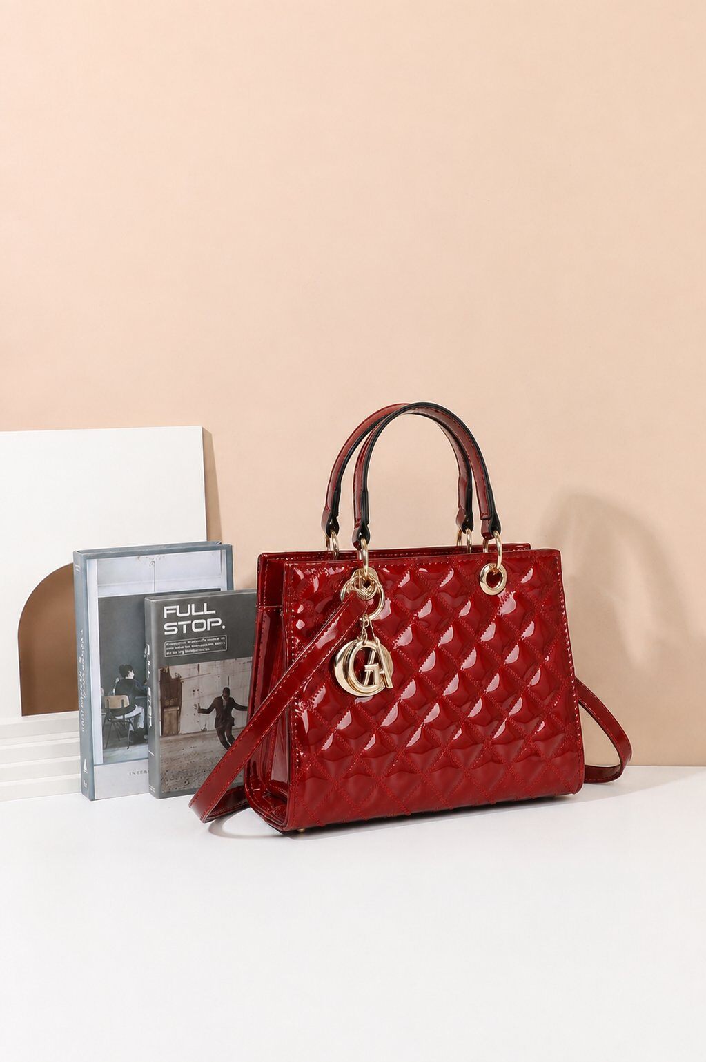 Wholesaler Gallantry Paris - Gallantry Shiny Quilted Embossed Handbag