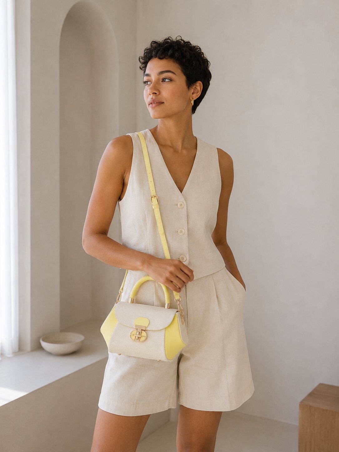 Wholesaler Gallantry Paris - Gallantry two-tone crossbody handbag