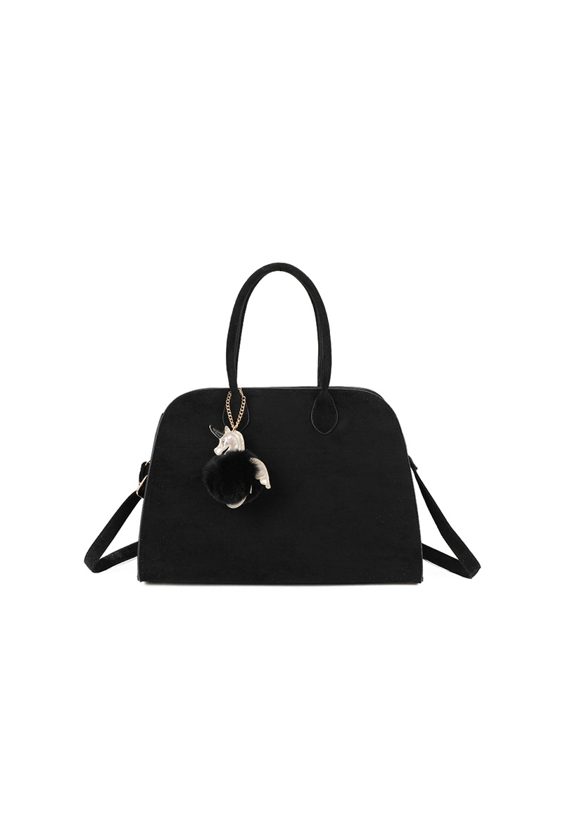 Wholesaler Gallantry Paris - Gallantry suede tote bag with charm