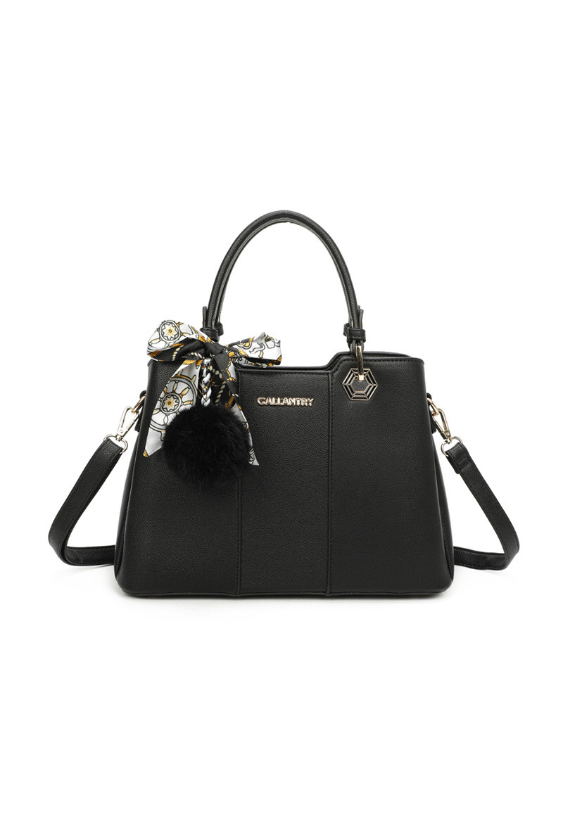 Wholesaler Gallantry Paris - Gallantry tricolor handbag with pom-pom and scarf
