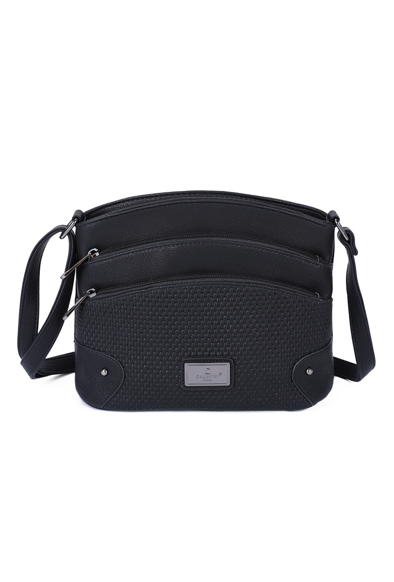 Wholesaler Gallantry Paris - Gallantry front-textured crossbody bag