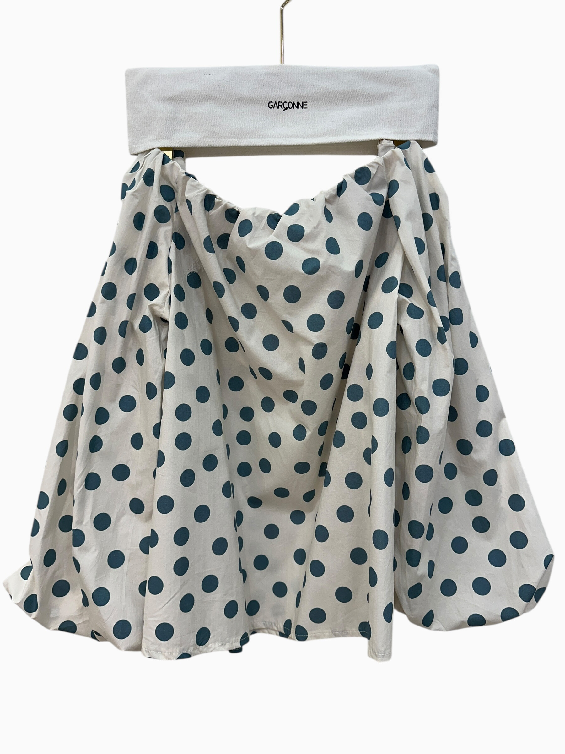 Grossiste Garçonne - Bustier manche ballon à pois