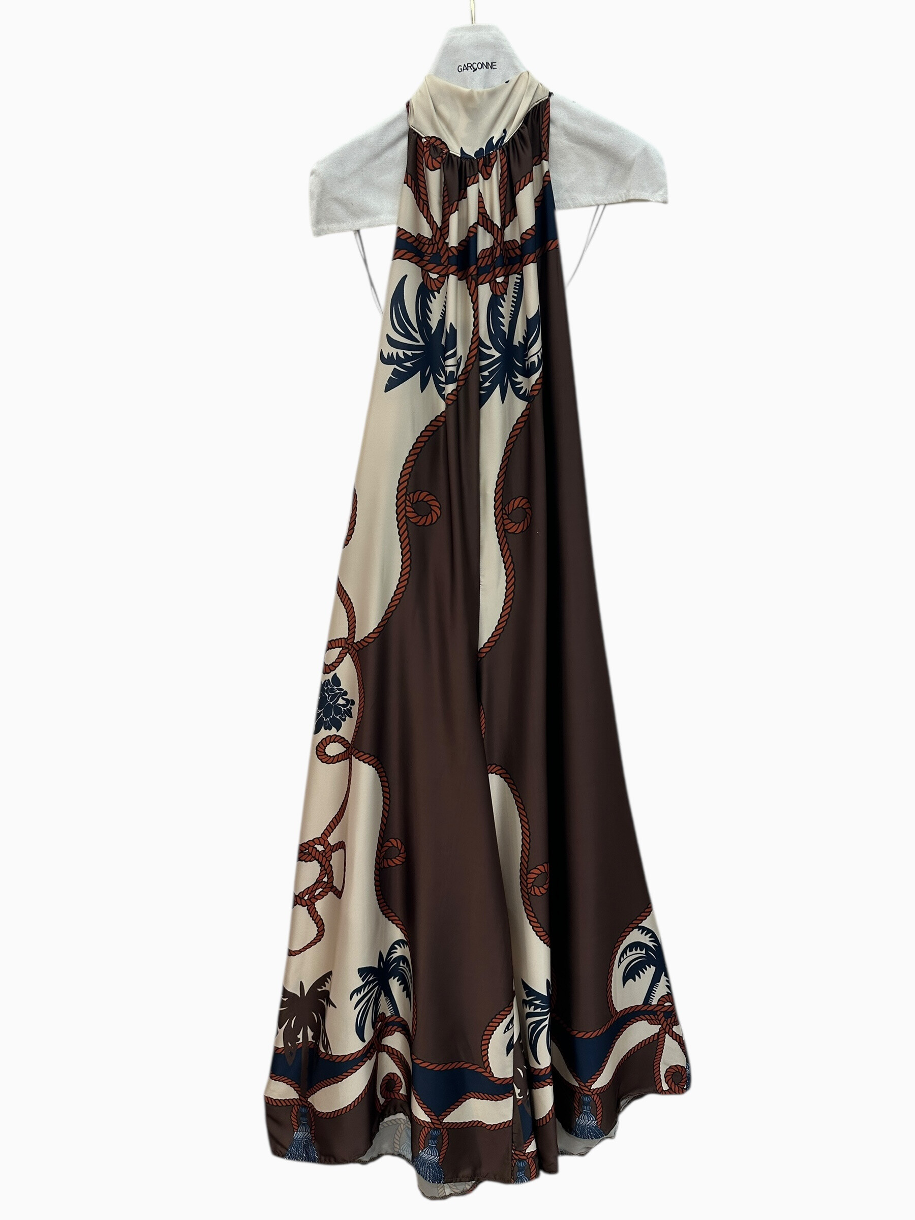 Wholesaler Garçonne - Wide satin patterned jumpsuit