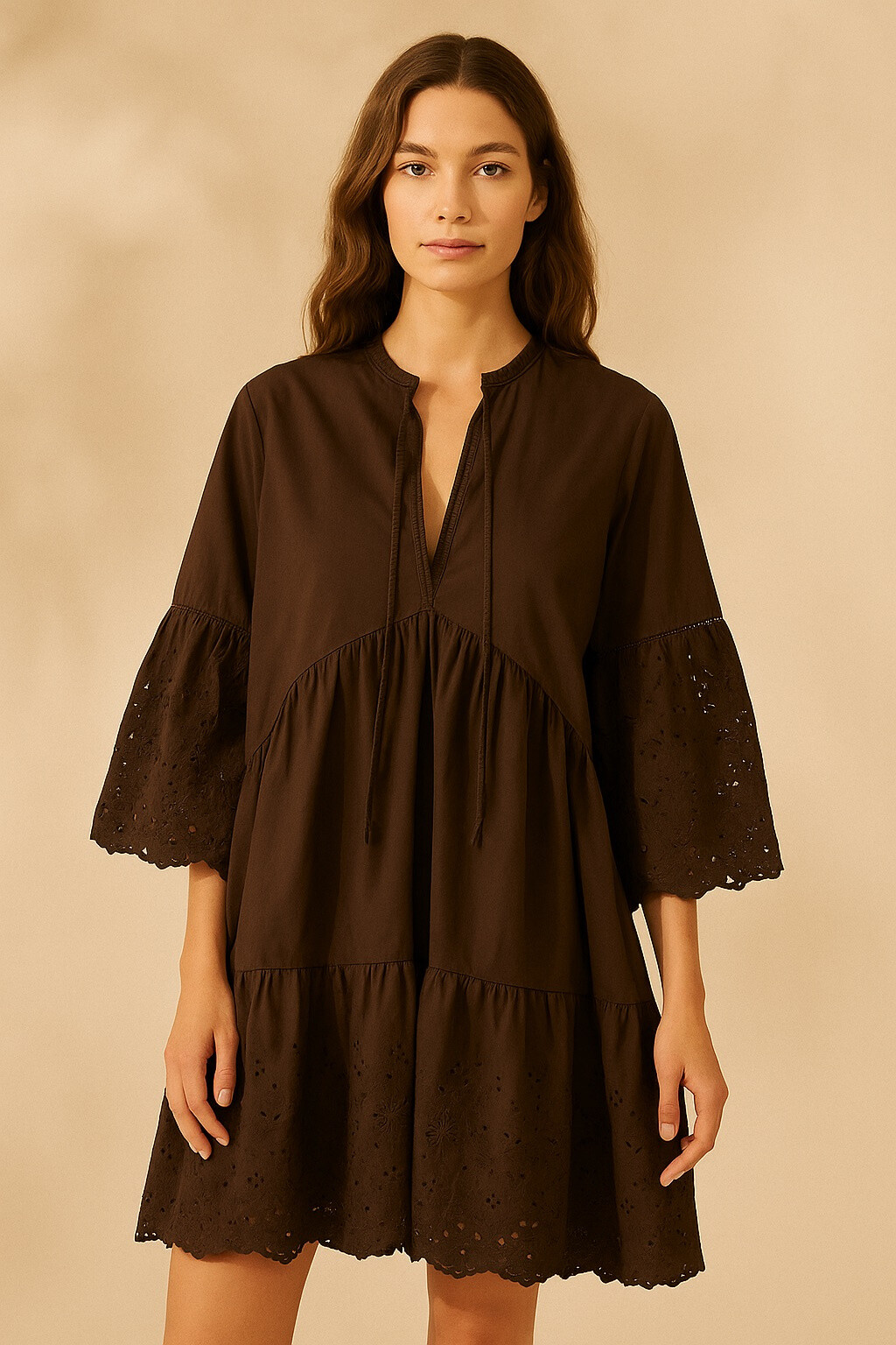 Grossiste Garçonne - Tunique ample broderie