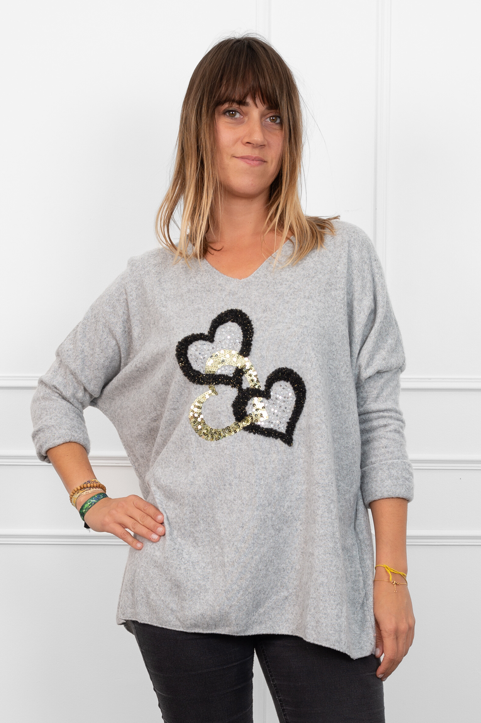 Mayorista GARDEN - Top suave oversize con corazones