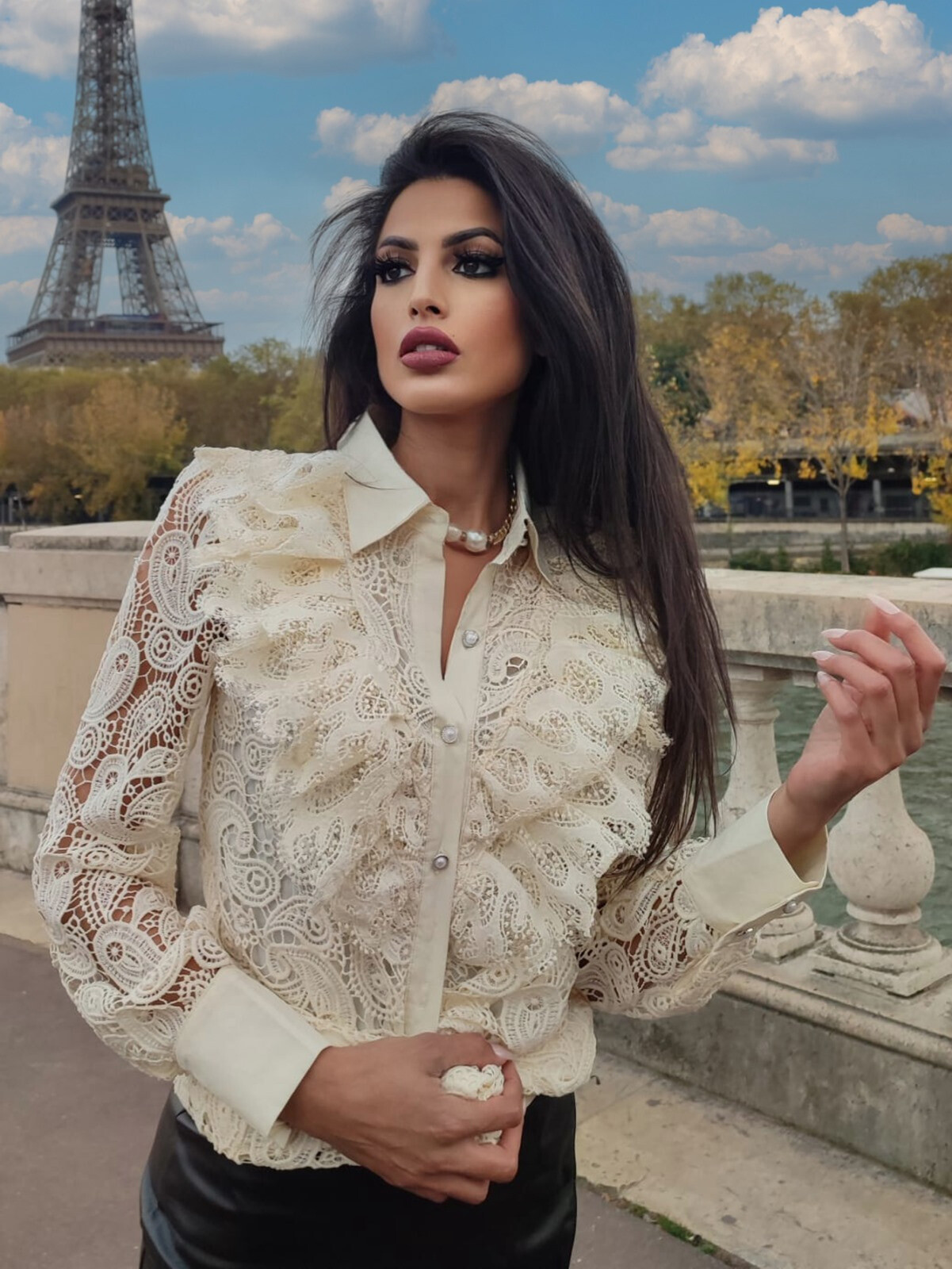 Wholesaler GD Golden Days - Lace shirt