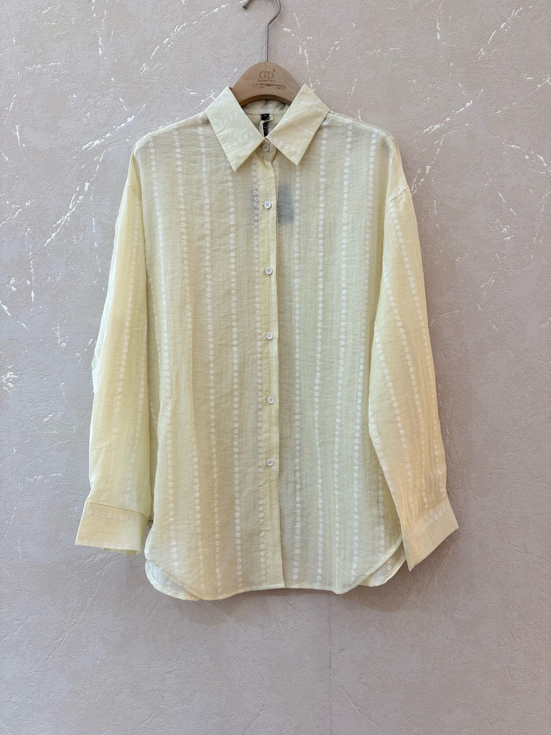 Grossista GD Golden Days - Camicia leggera con strisce ricamate