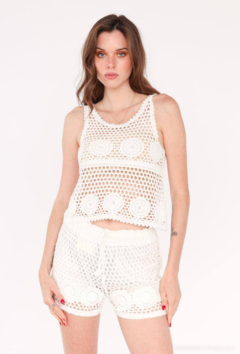 Grossiste GD Golden Days - Ensemble débardeur et short en dentelle