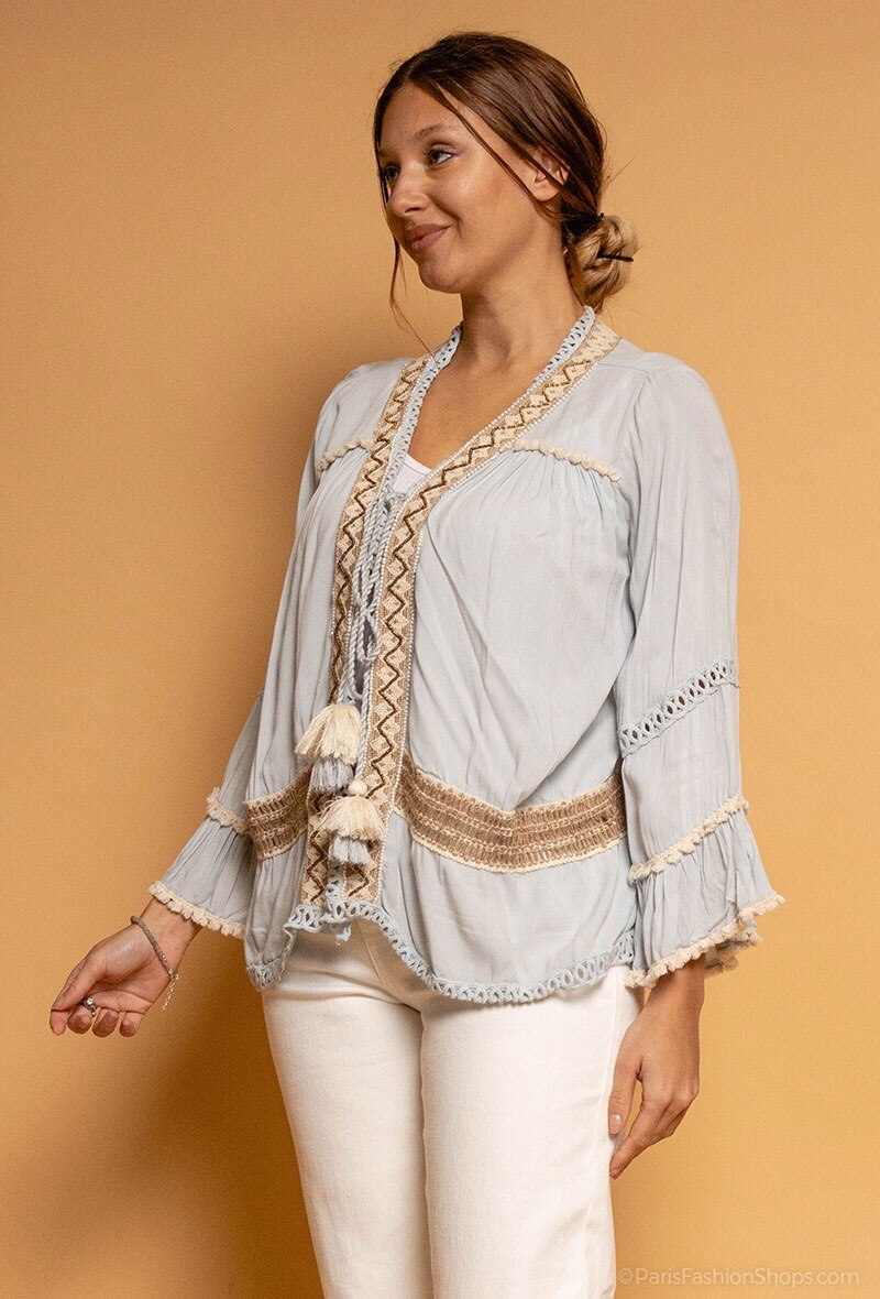 Wholesaler GD Golden Days - Elegant and casual bohemian style shirt