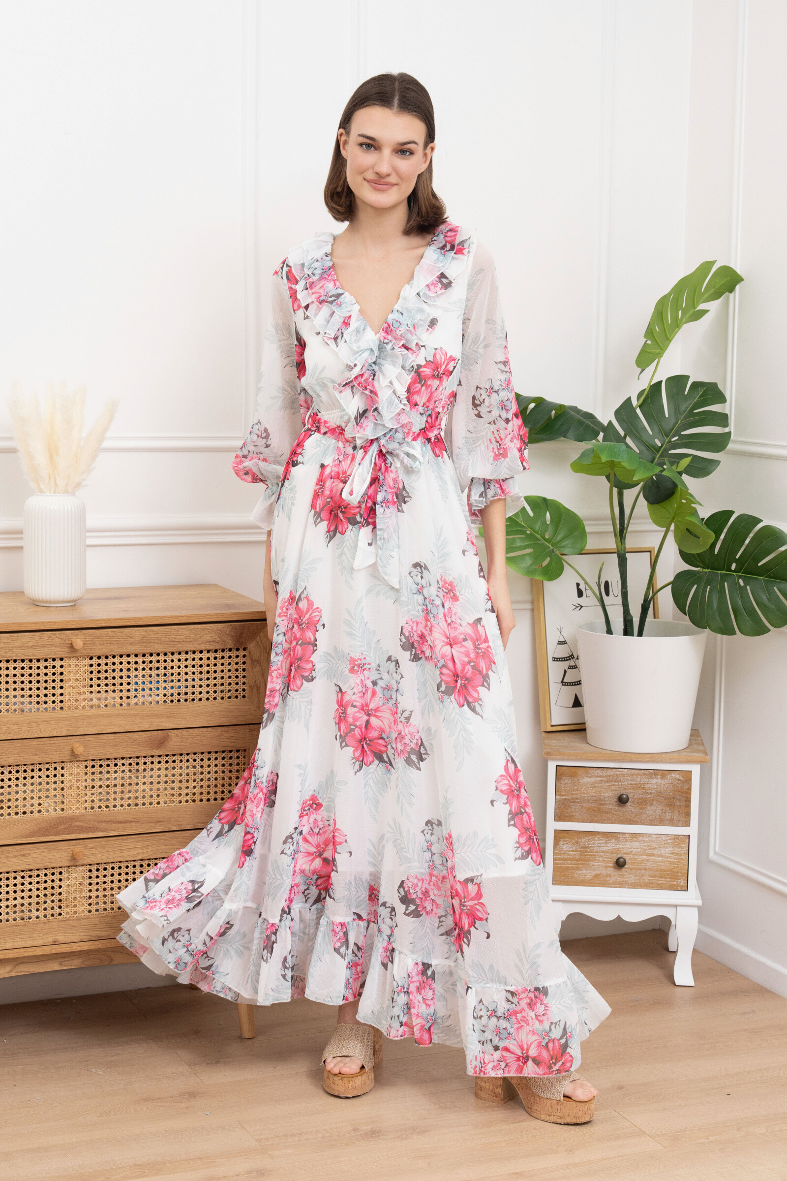 Grossiste GD Golden Days - Robe longue fluide à volants