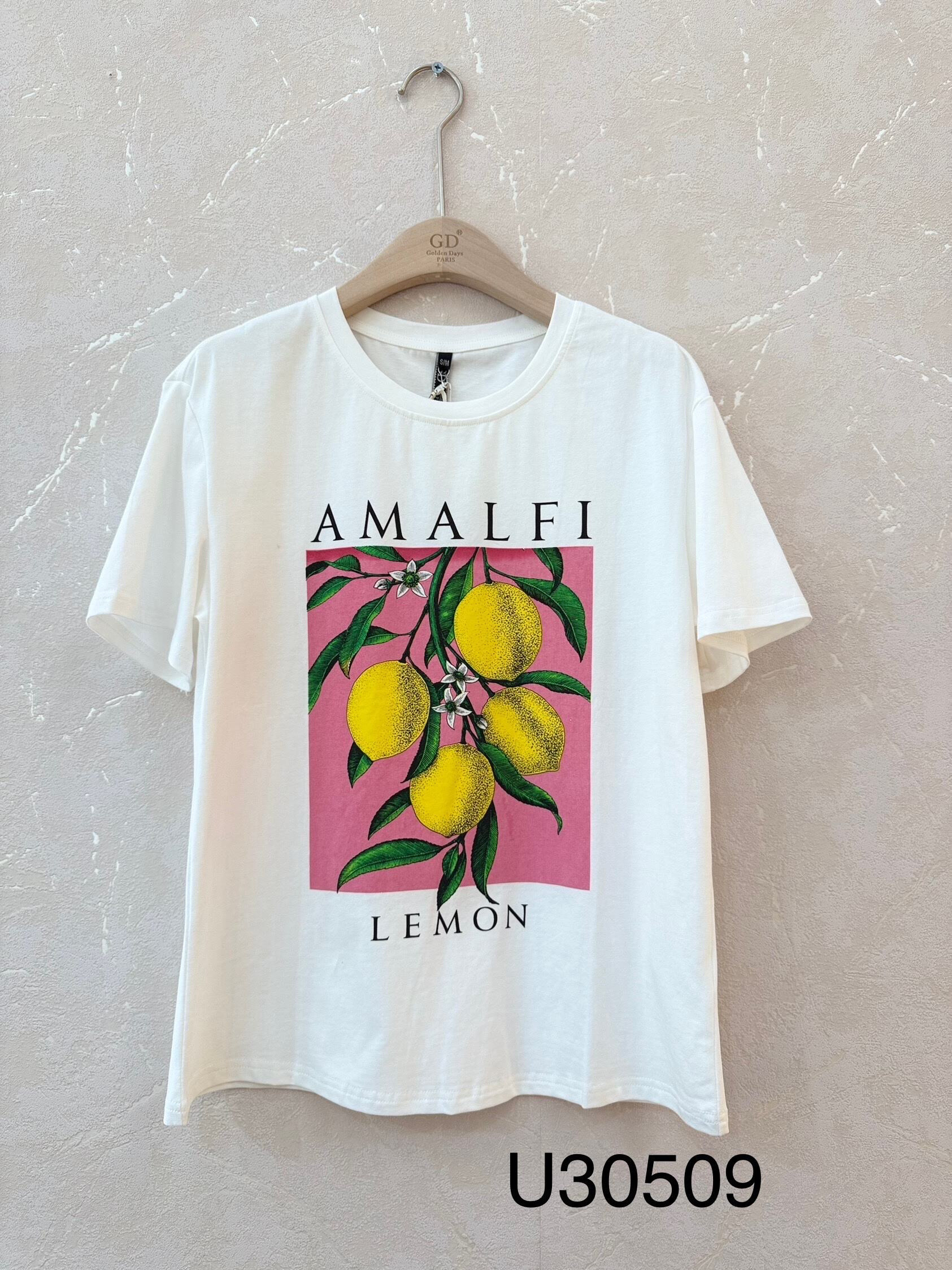 Mayorista GD Golden Days - Camiseta estampada blanca "Limoncello" para un estilo de verano refrescante.