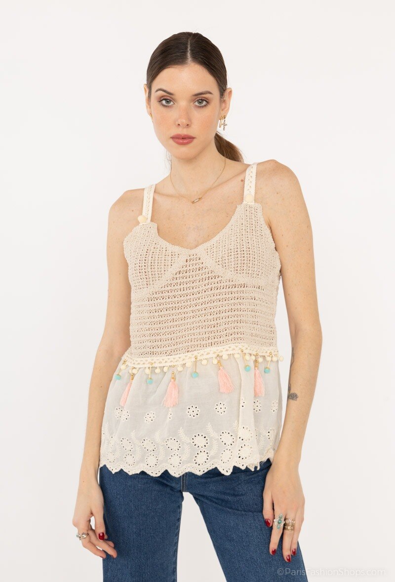 Mayorista GD Golden Days - Tank top with ruffles