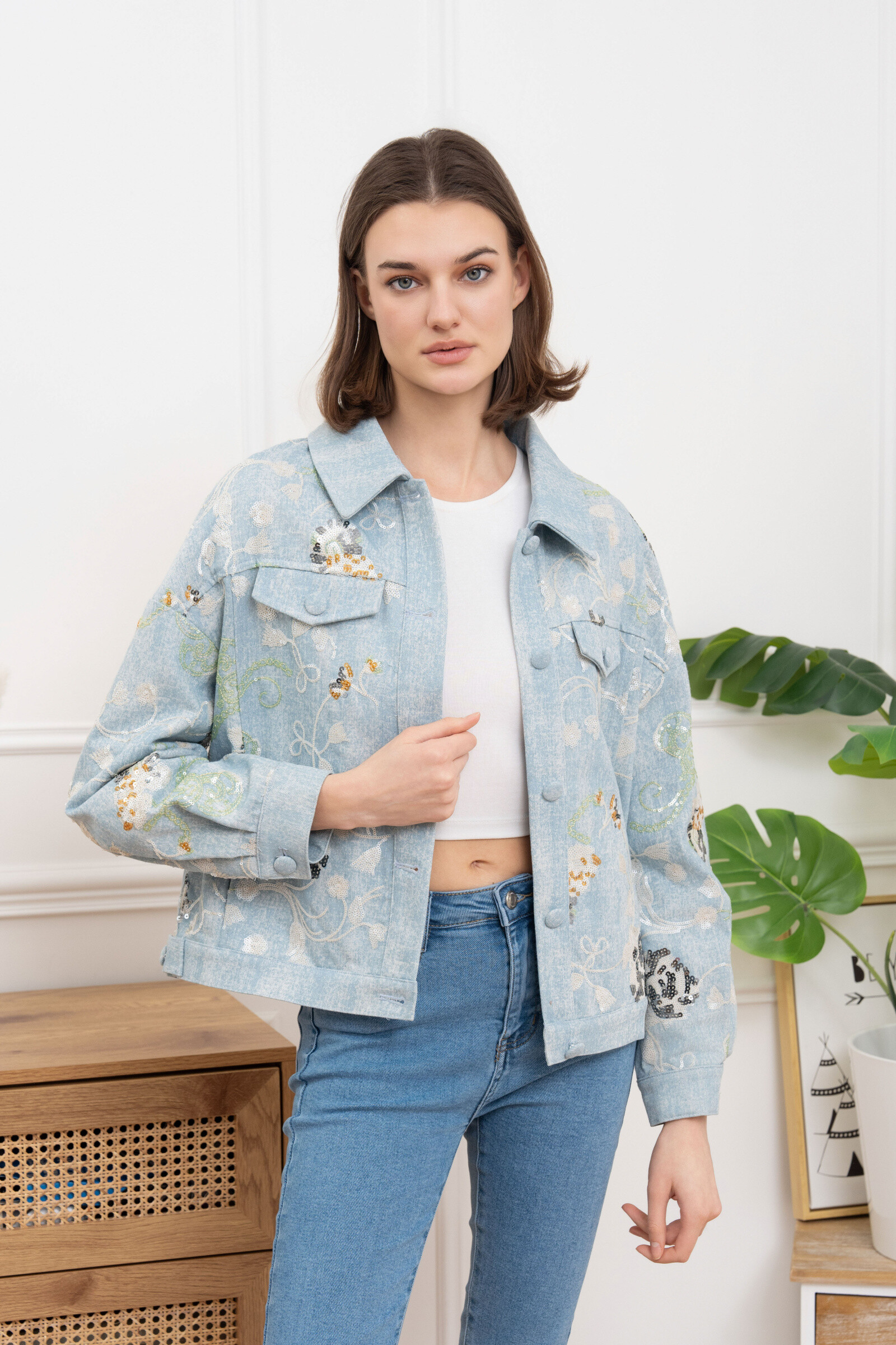 Grossista GD Golden Days - Giacca stampata con motivi floreali