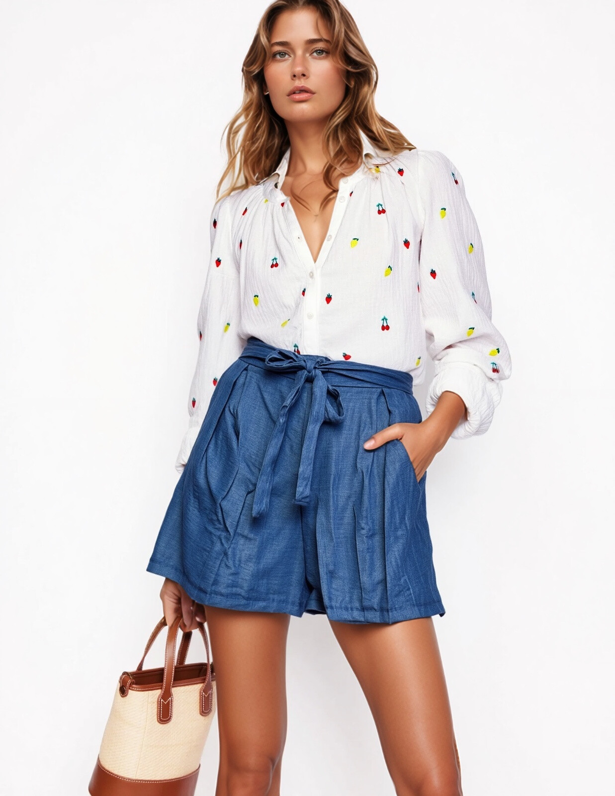 Grossiste Genèse - short avec poches viscose