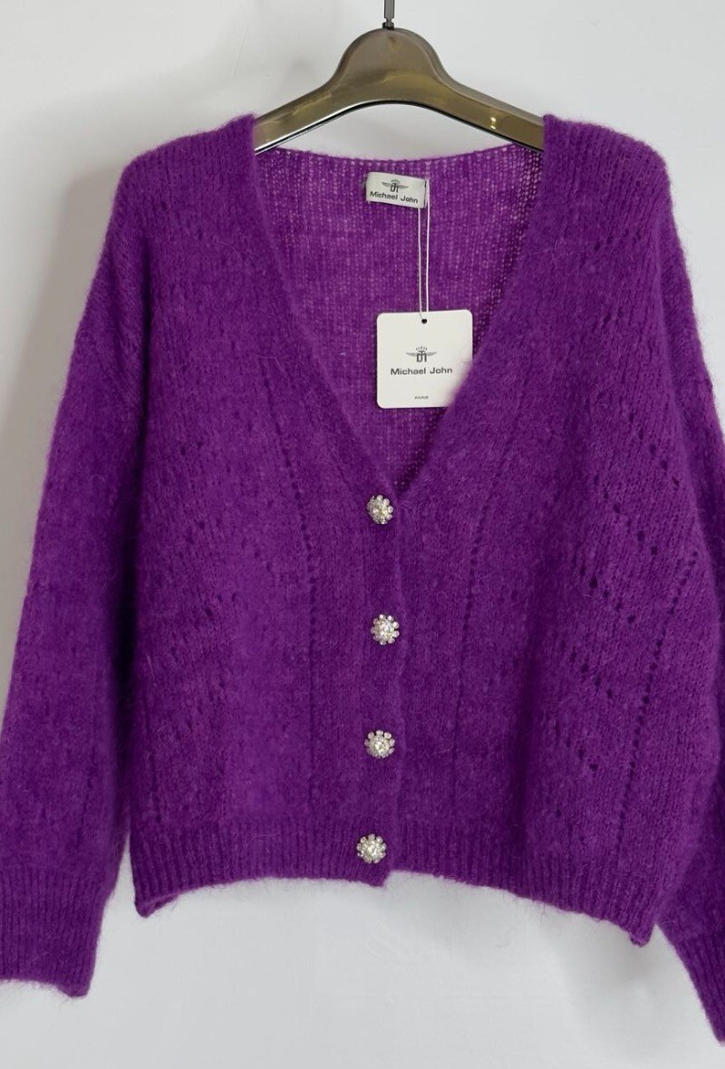 stein　KID MOHAIR CARDIGAN　Dark Purple stein ダークパープル カーディガン stein ダークパープル