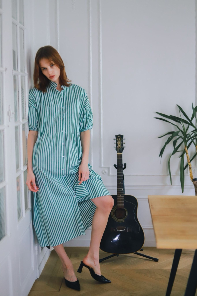 Wholesaler GG LUXE - Striped shirt dress