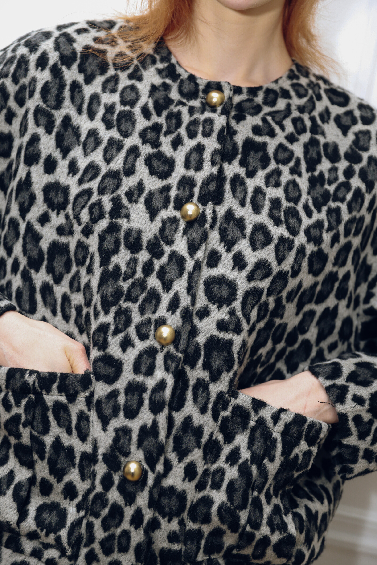Wholesaler GG LUXE - Leopard jacket, gold buttons