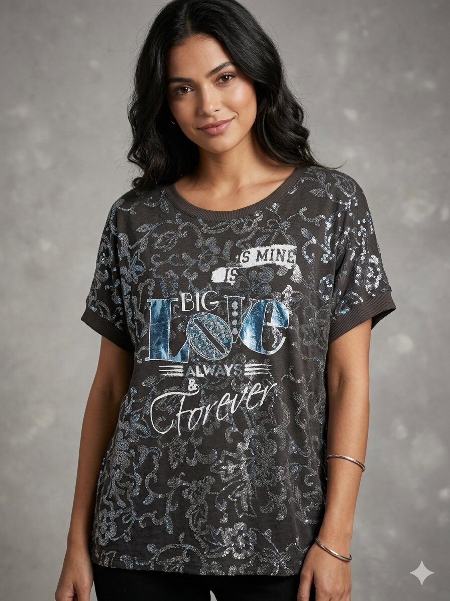 Mayorista GI STUDIO - JERSEY DE MUJER CON ESTAMPADO Y BORDADO EN TELA