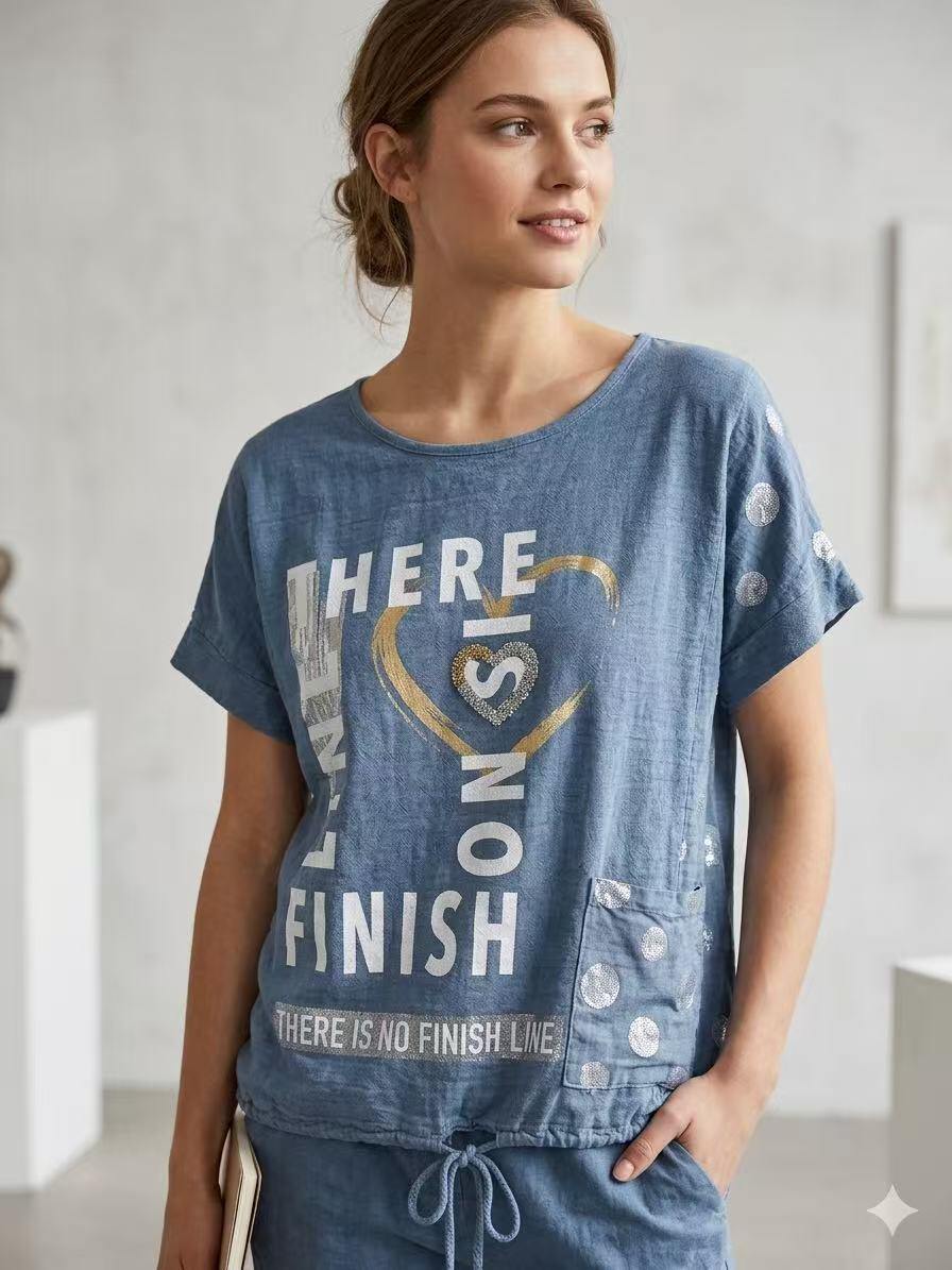 Wholesaler GI STUDIO - WOMEN'S FOIL PRINT TOP
