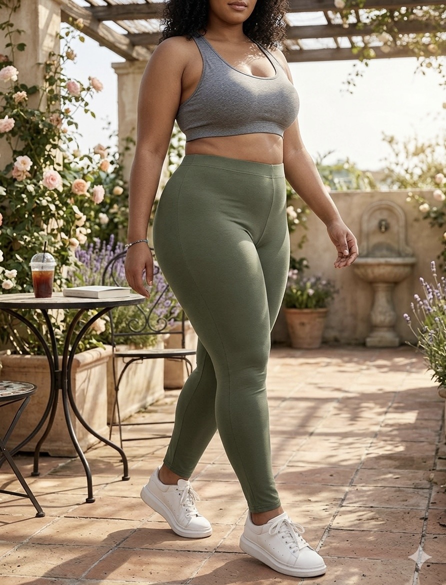 Großhändler Giada - Lange Leggings in großen Größen