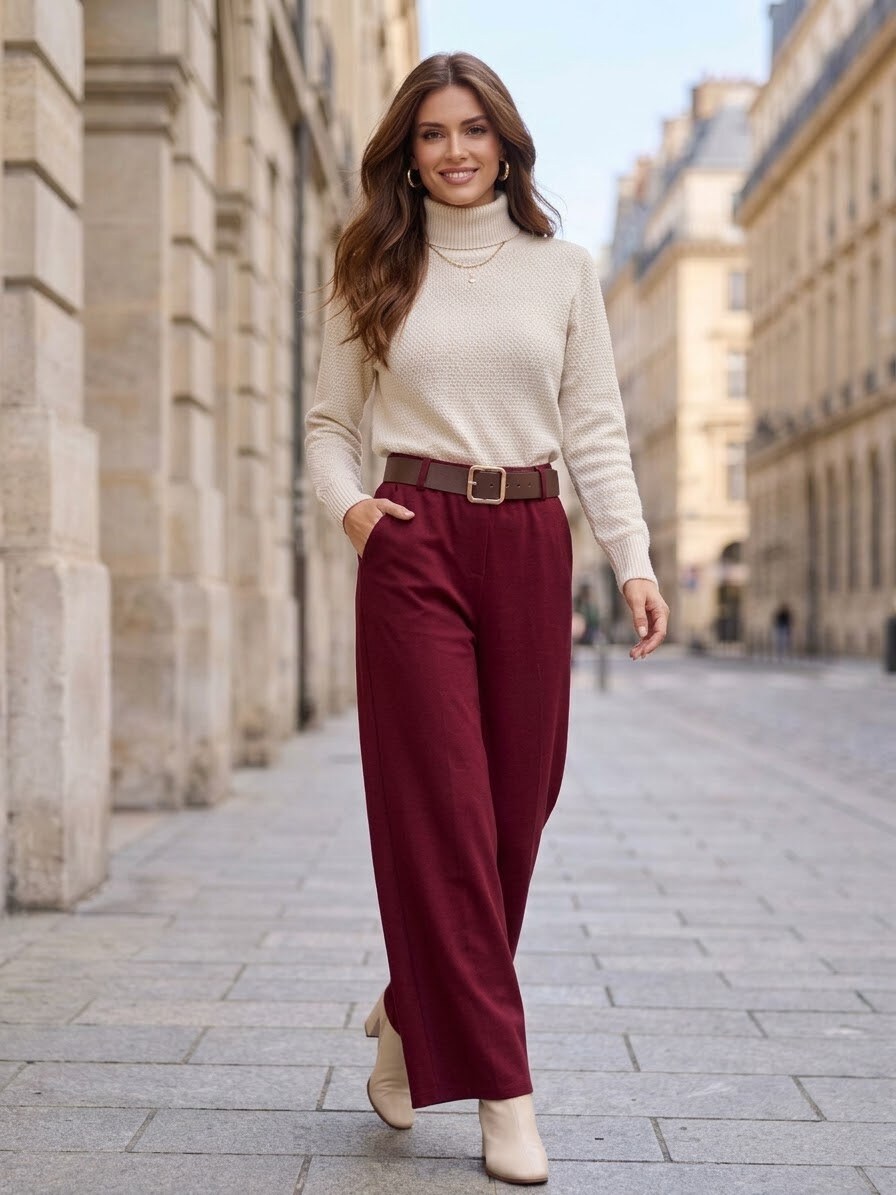 Grossista Giada - Pantaloni a palazzo con cintura