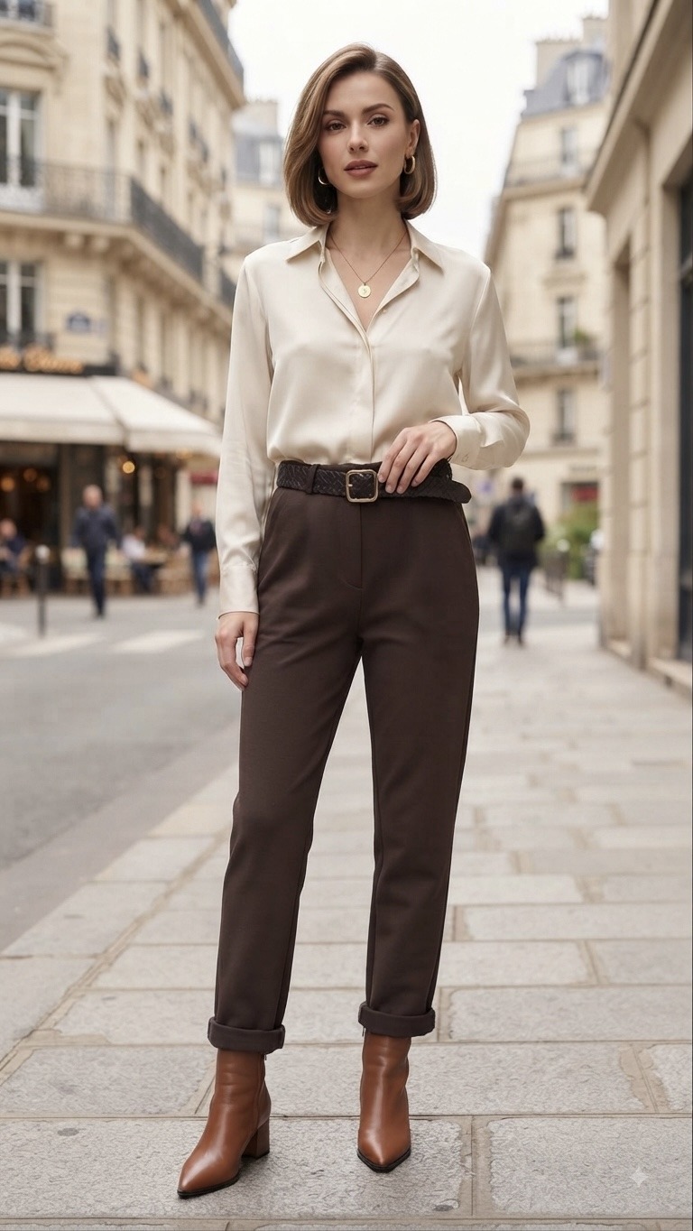Grossiste Giada - Pantalons Tailleur Élégants avec Ceinture