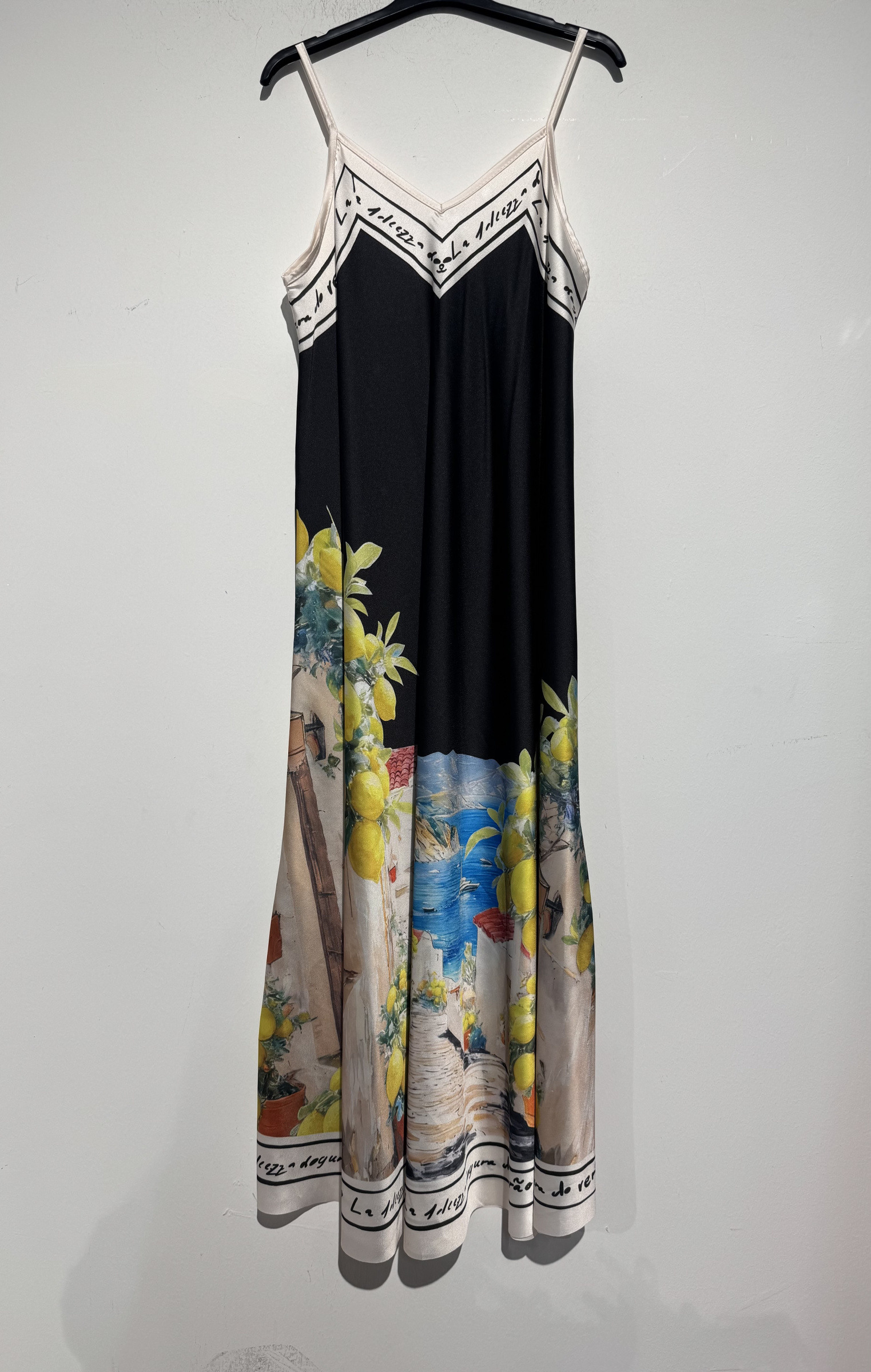 Mayorista Giada - Vestido largo con estampado de limón