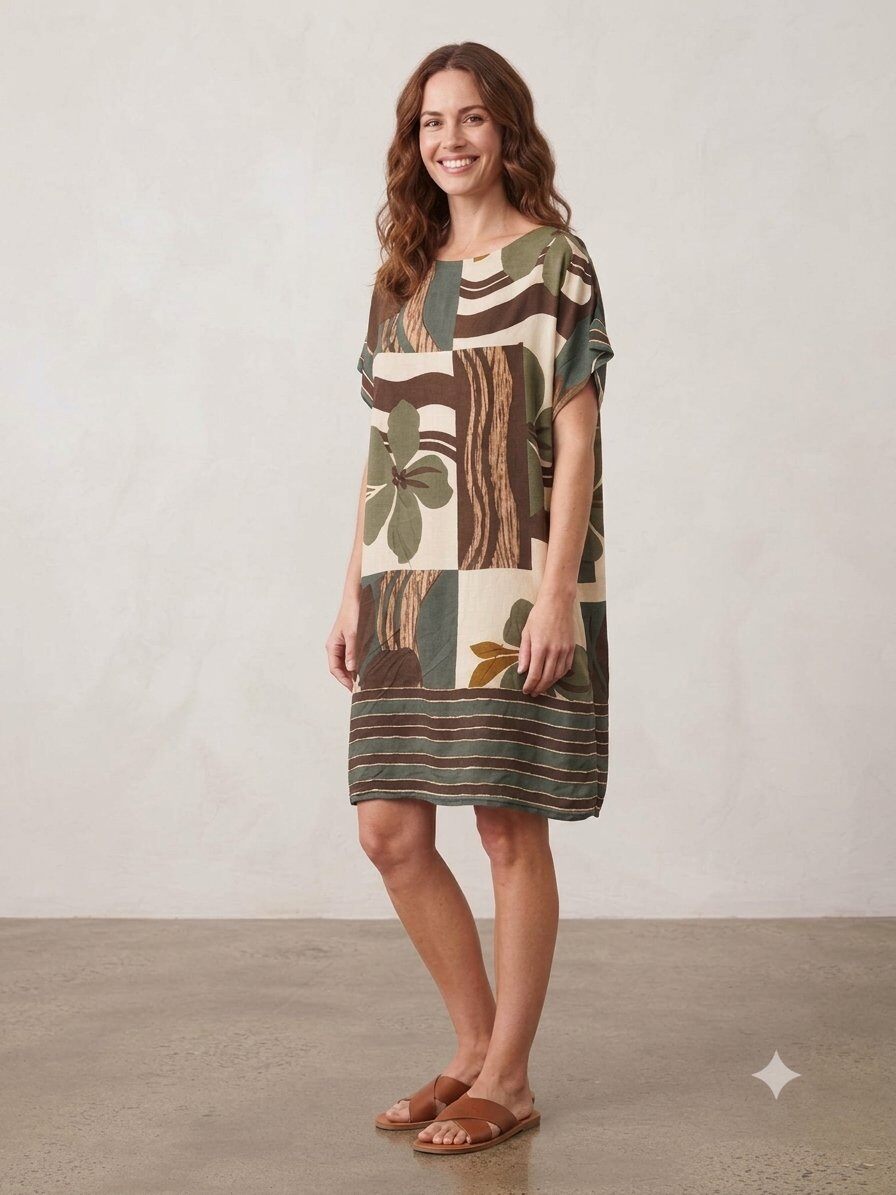 Wholesaler Giada - Short dress with pattern