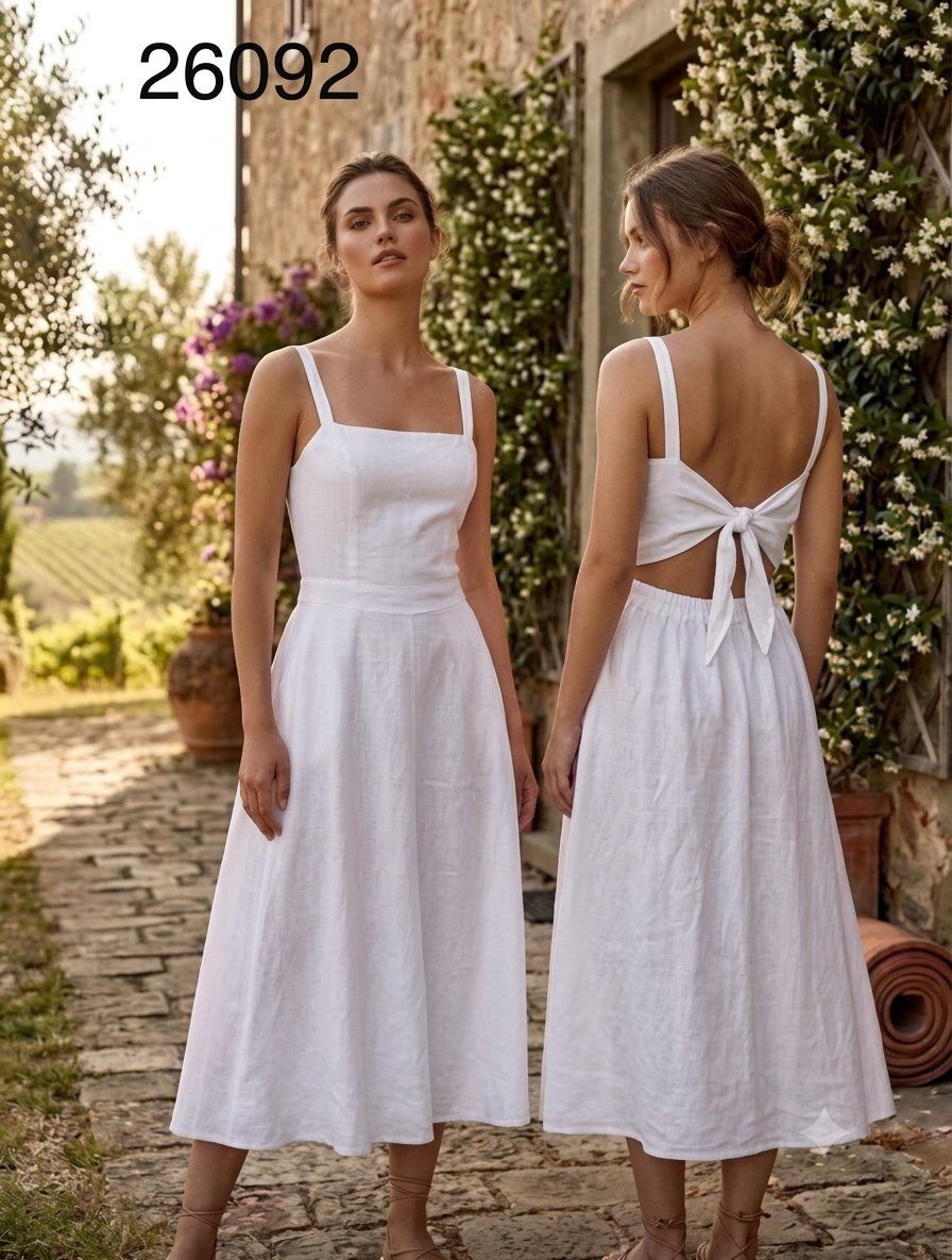 Großhändler Giada - Langes Kleid mit offenem Rücken und Schleife