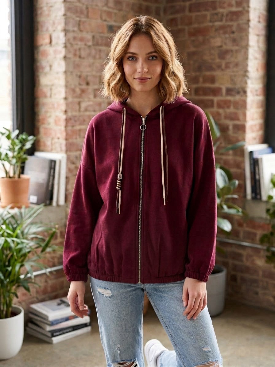 Großhändler Giada - Kapuzensweatshirt mit Reißverschluss
