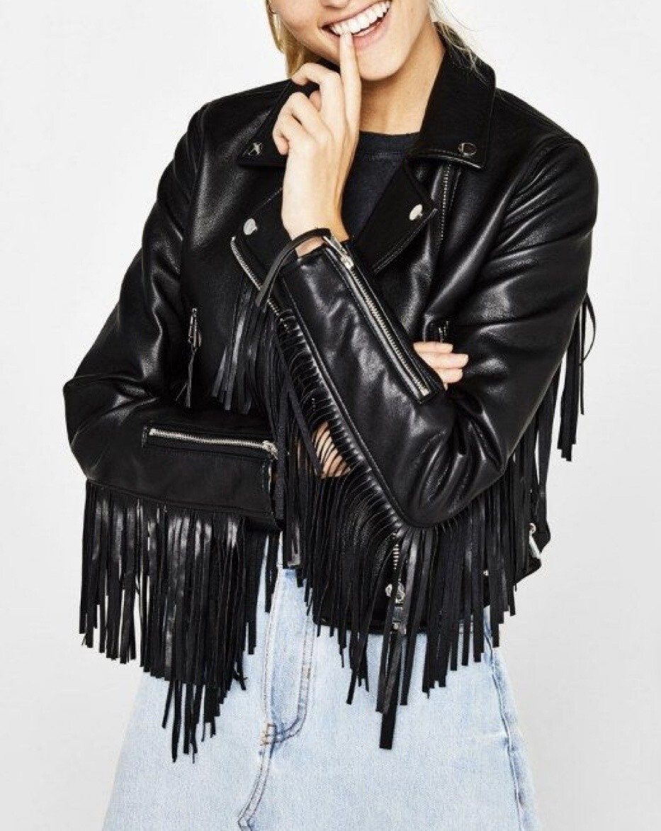 Grossiste Soy & Co - Veste frangée en simili cuir