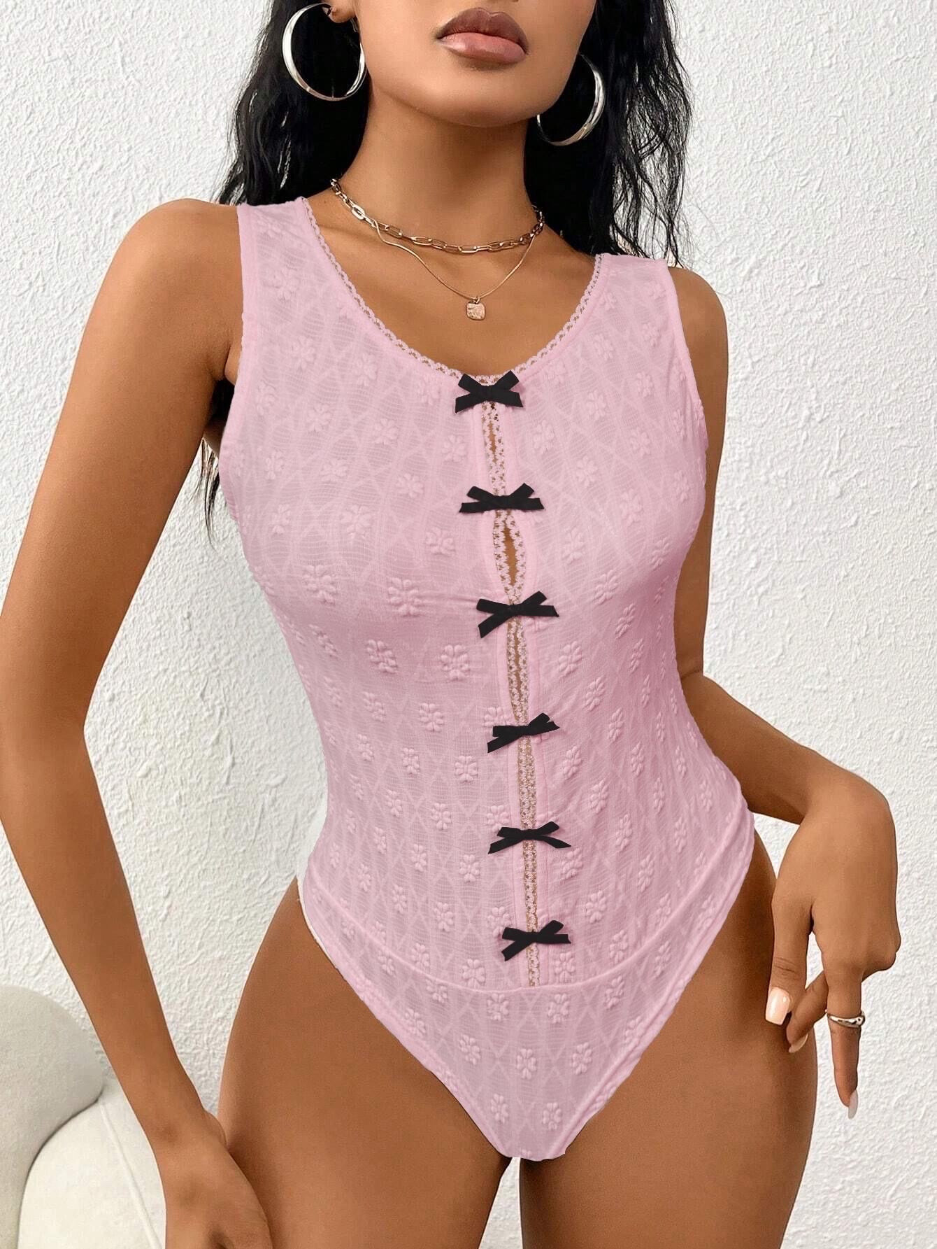 Grossiste Soy & Co - body en dentelle avec noeuds