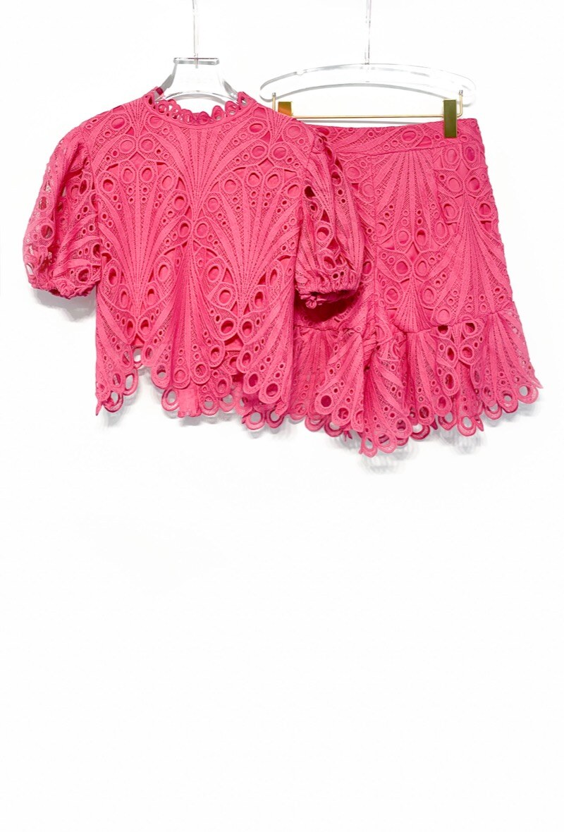 Grossiste Soy & Co - Ensemble Top & Short en dentelle