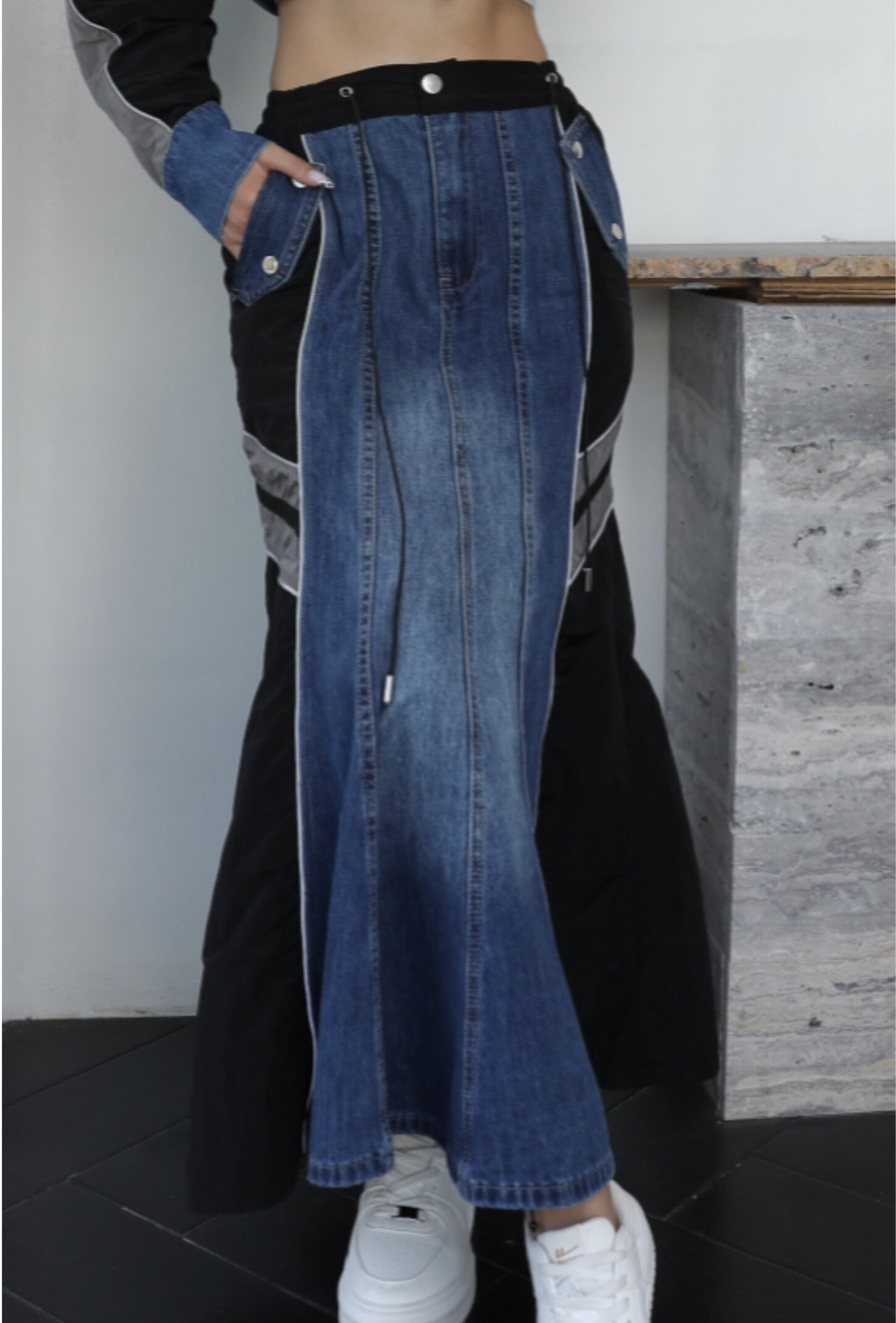 Großhändler Soy & Co - Fallschirm -Jeansrock