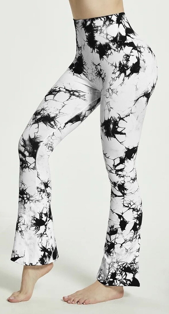 Grossiste Soy & Co - legging marbré avec bas évasé