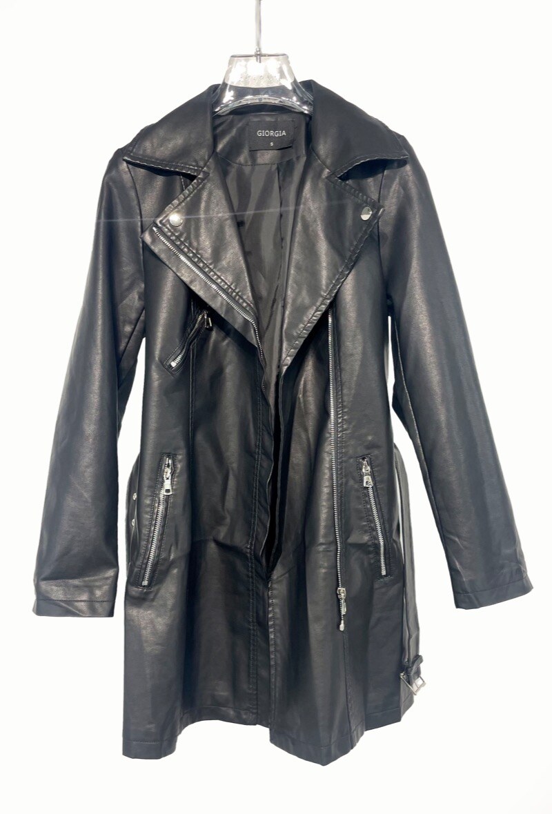 Grossiste Soy & Co - Trench simili cuir à ceinture