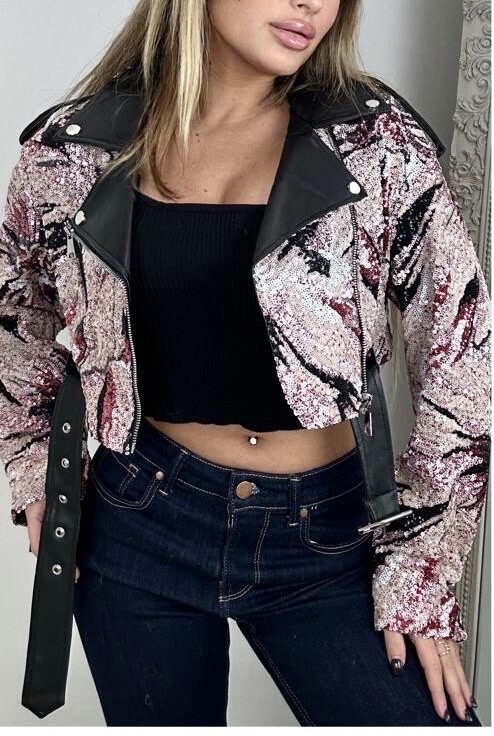 Wholesaler Soy & Co - Sequin leather jacket