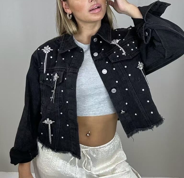 Grossista Soy & Co - Giacca di jeans con diamanti