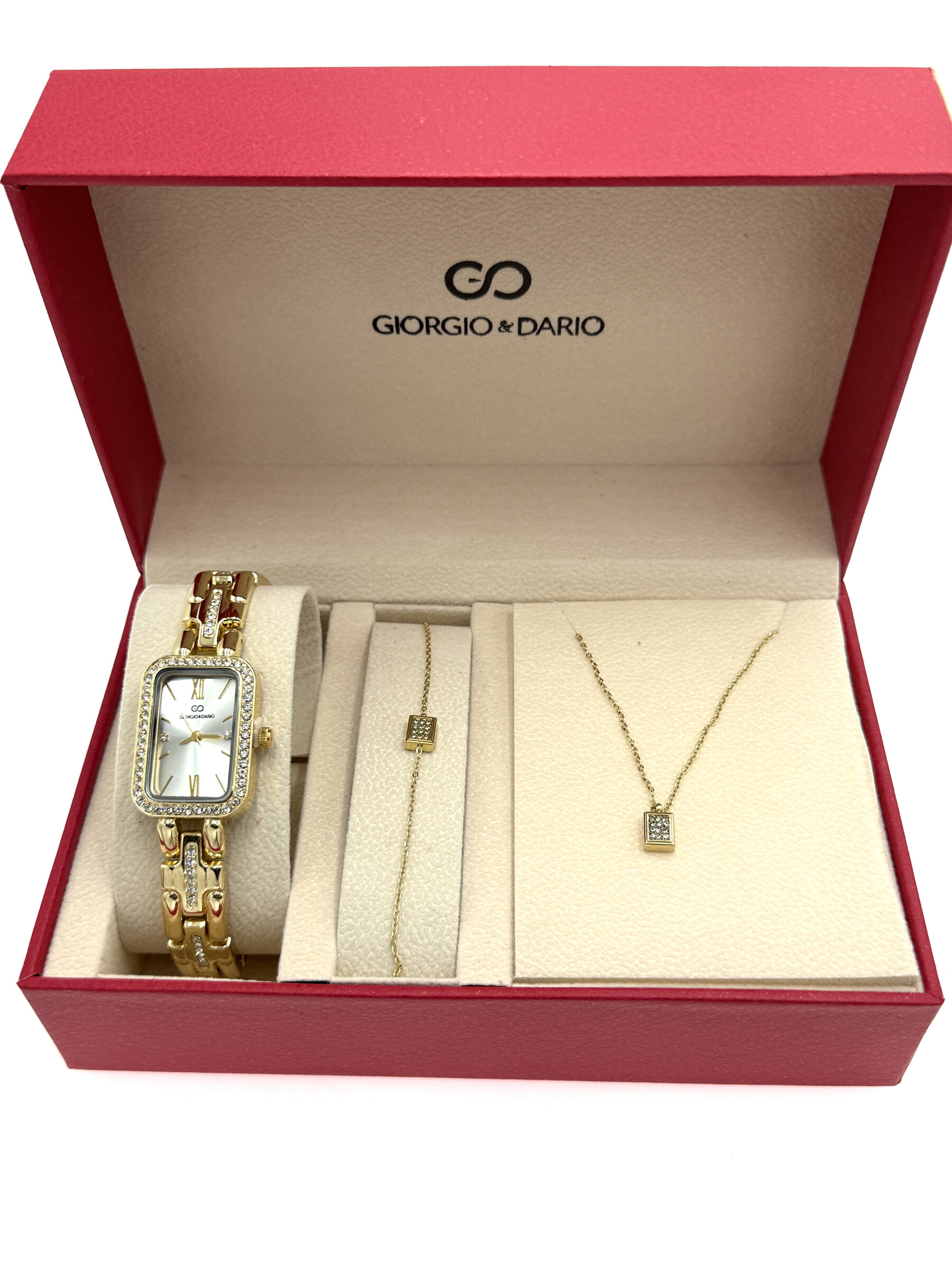 Mayorista Giorgio & Dario - Caja de moda para mujer de G&D con joyas de acero en forma de corazón