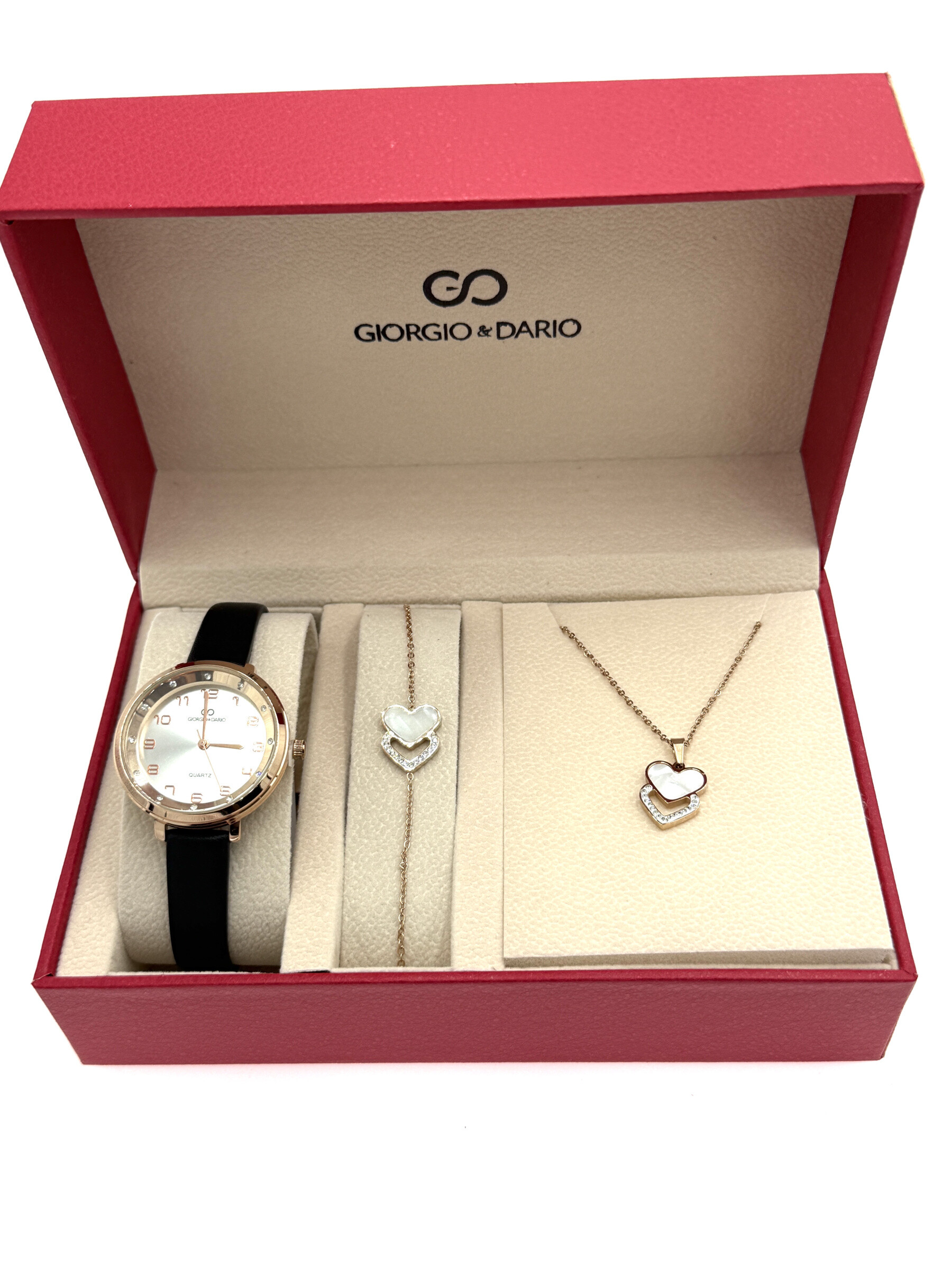 Mayorista Giorgio & Dario - Caja de moda para mujer de G&D con joyas de acero en forma de corazón