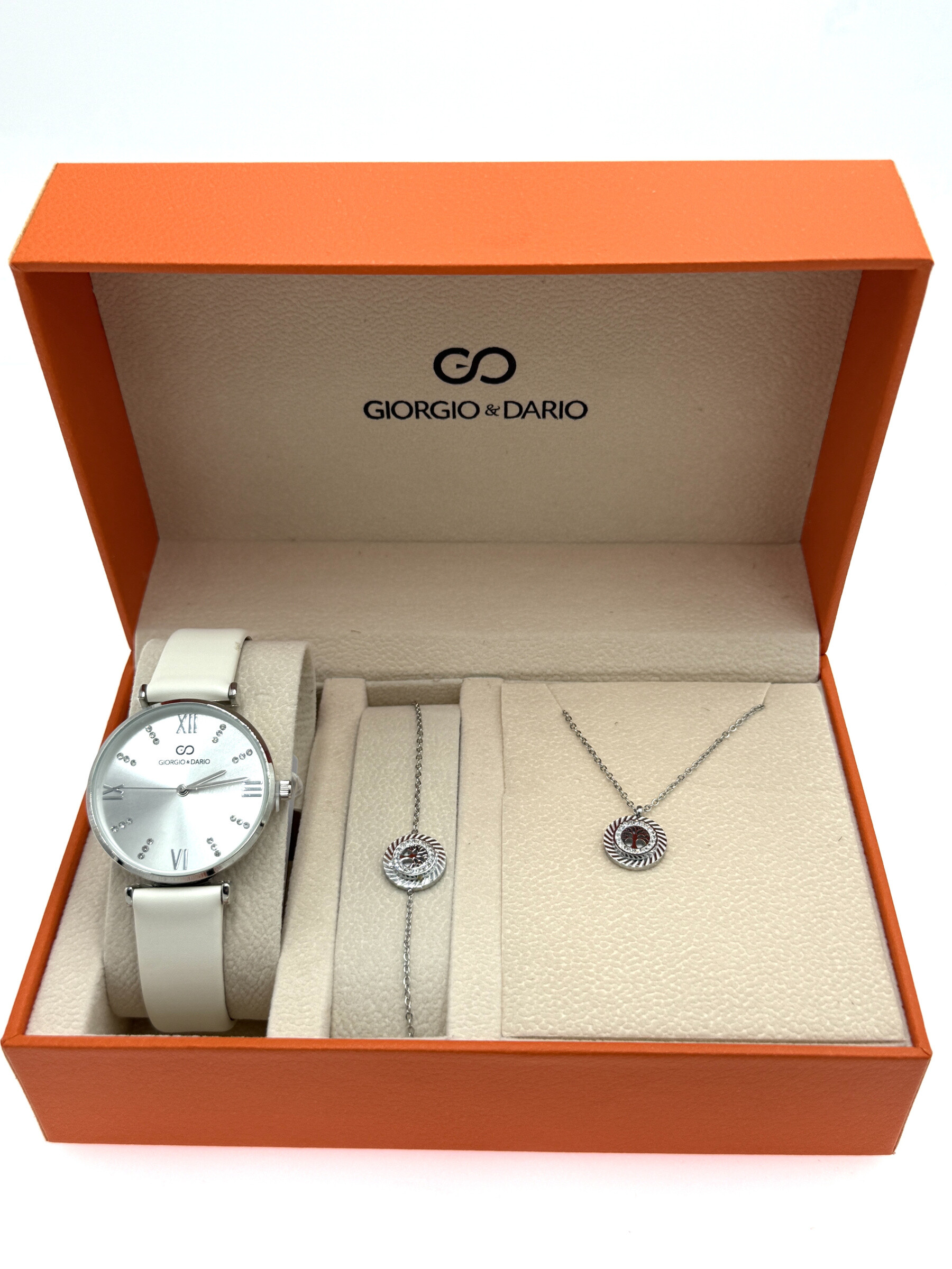 Mayorista Giorgio & Dario - Caja de moda para mujer de G&D con joyas de acero en forma de corazón
