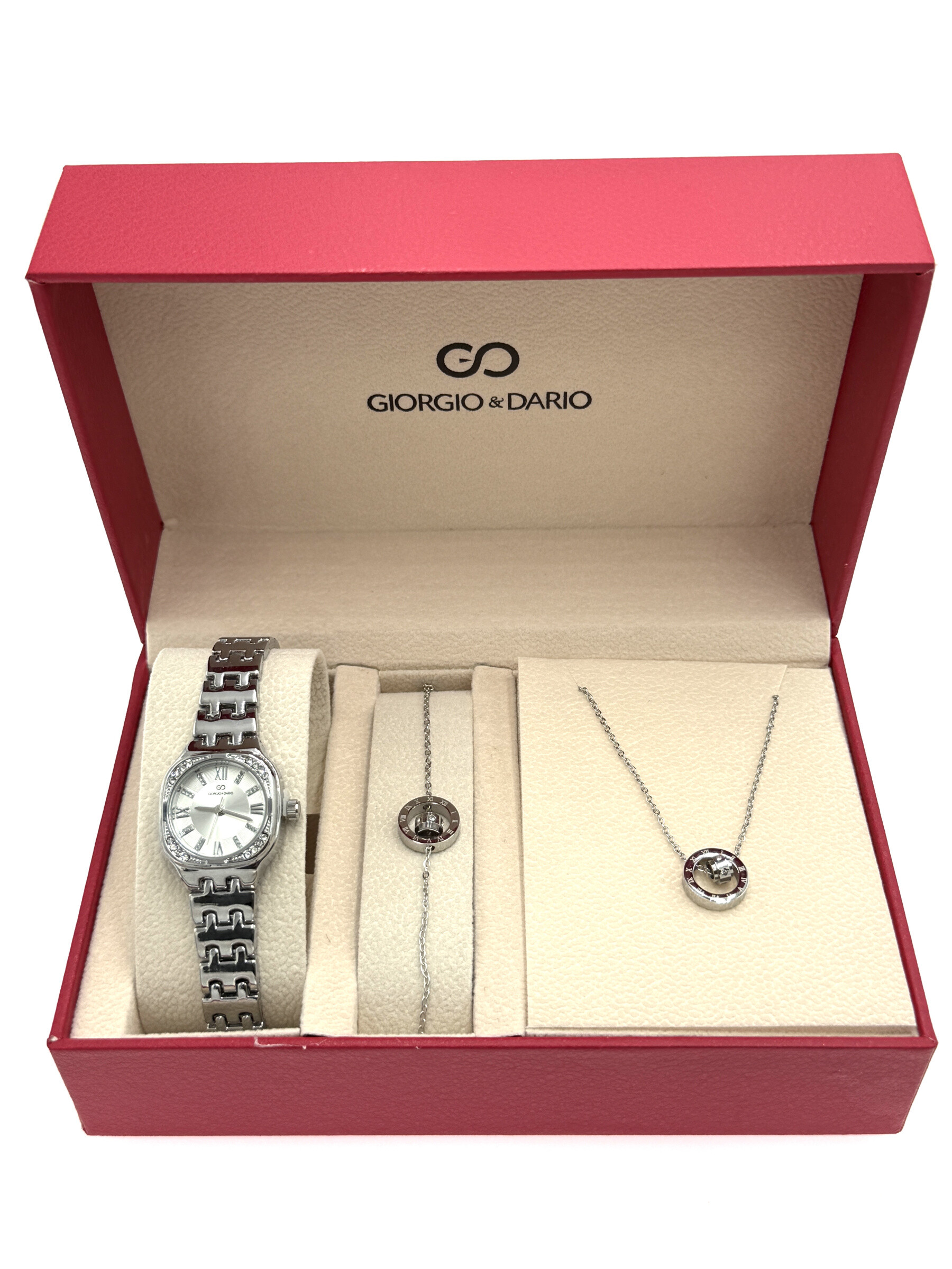 Mayorista Giorgio & Dario - Caja de moda para mujer de G&D con joyas de acero en forma de corazón