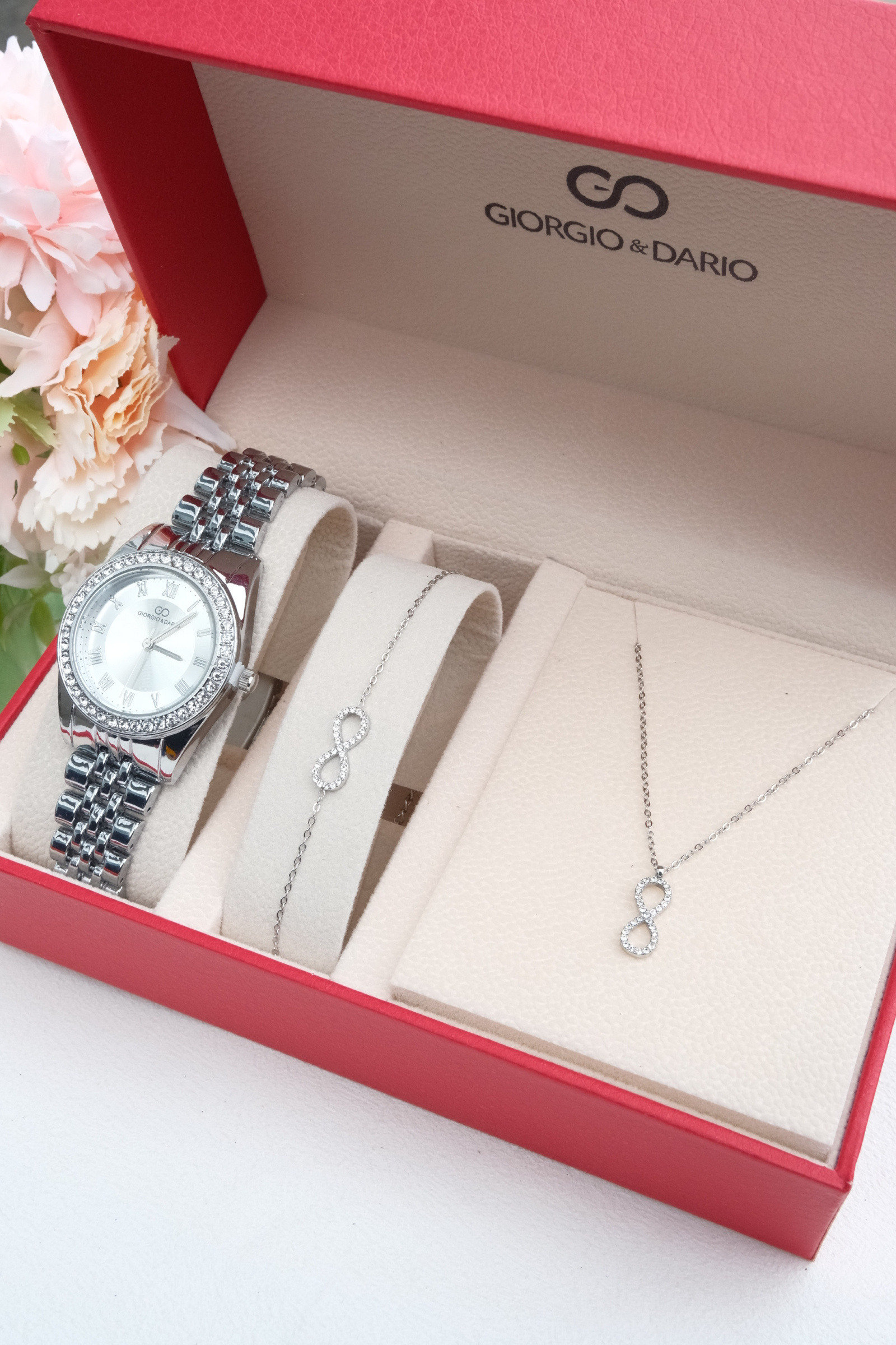 Grossiste Giorgio & Dario - COFFRET FEMME AVEC PARURE ACIER