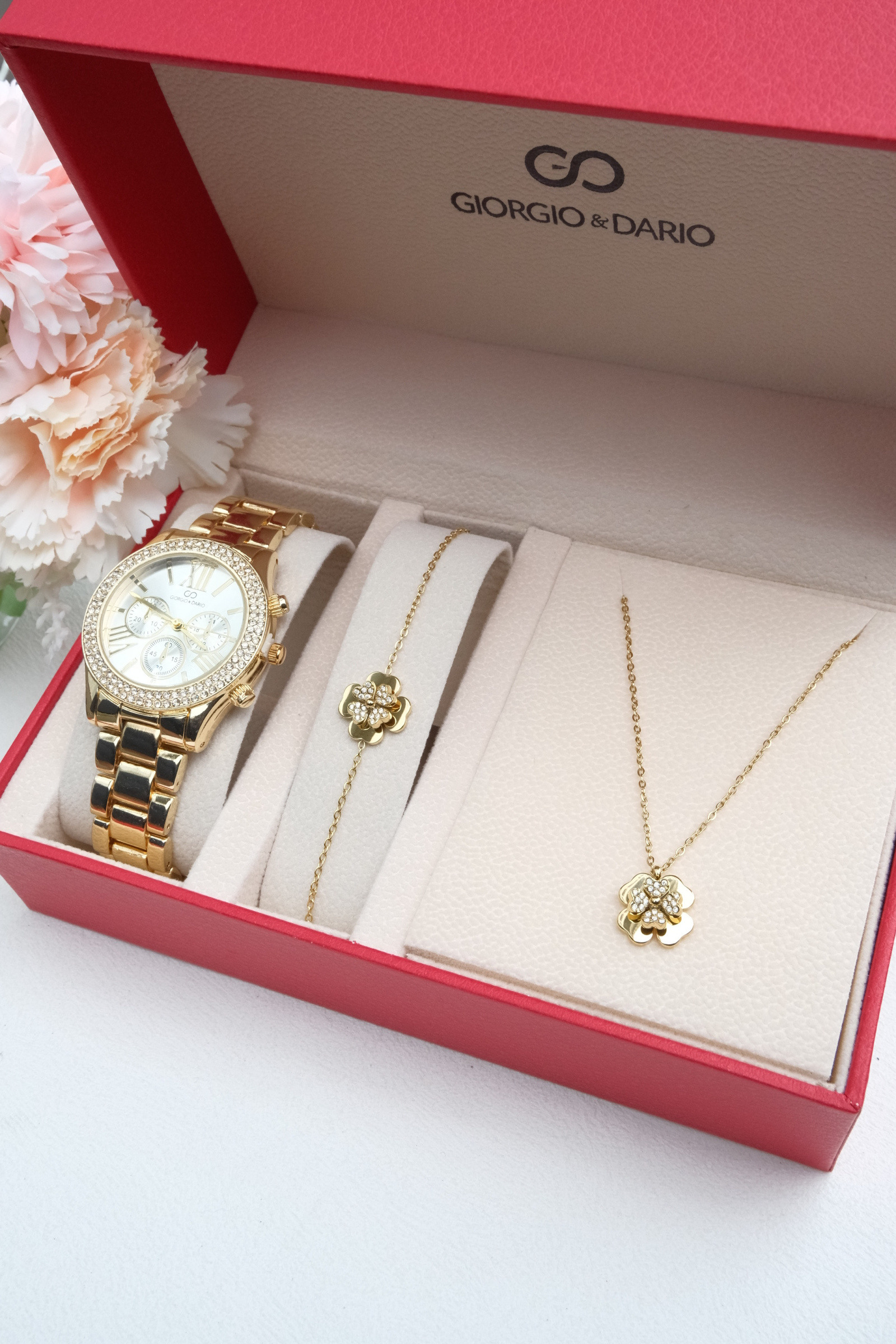Grossiste Giorgio & Dario - COFFRET FEMME AVEC PARURE ACIER